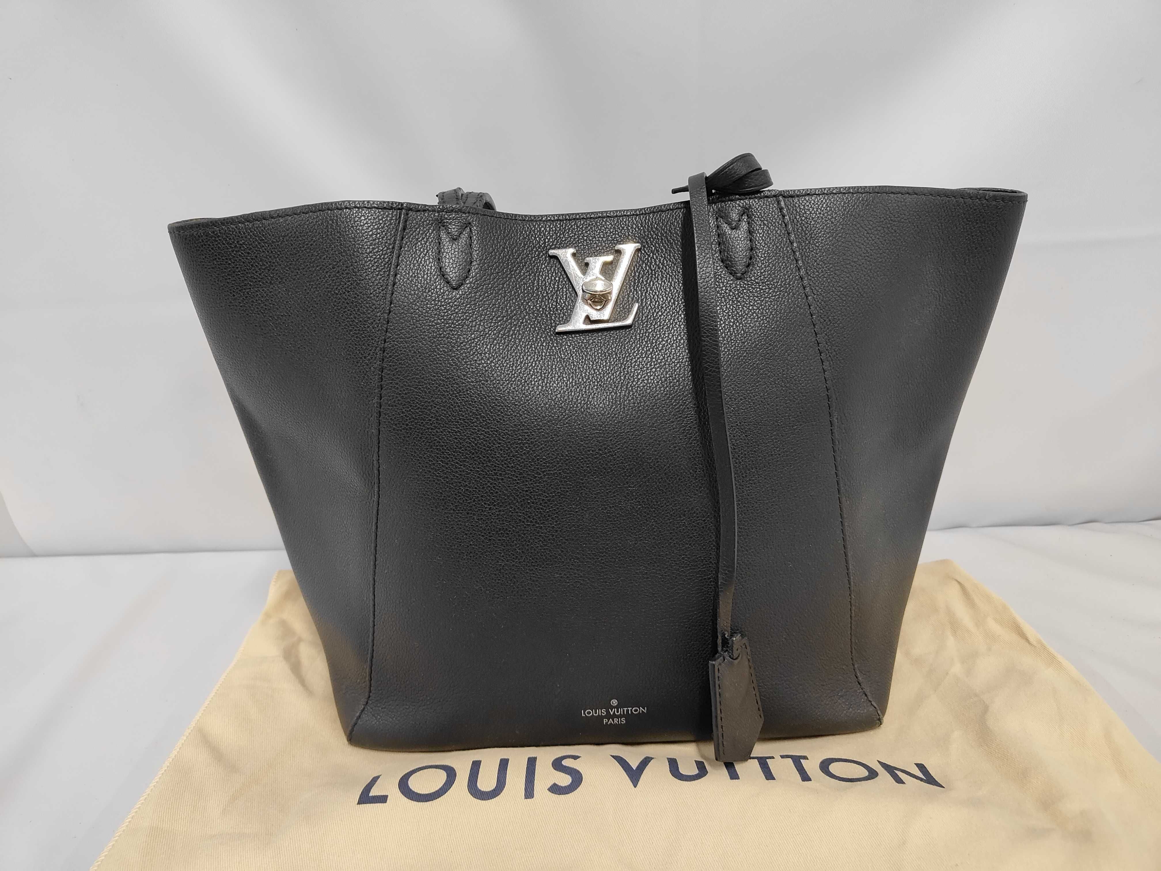Taurillon Tote Bag Lockme Cabas Black M42291 Tote Bag
