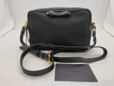 logo jacquard ribbon shoulder bag camera bag