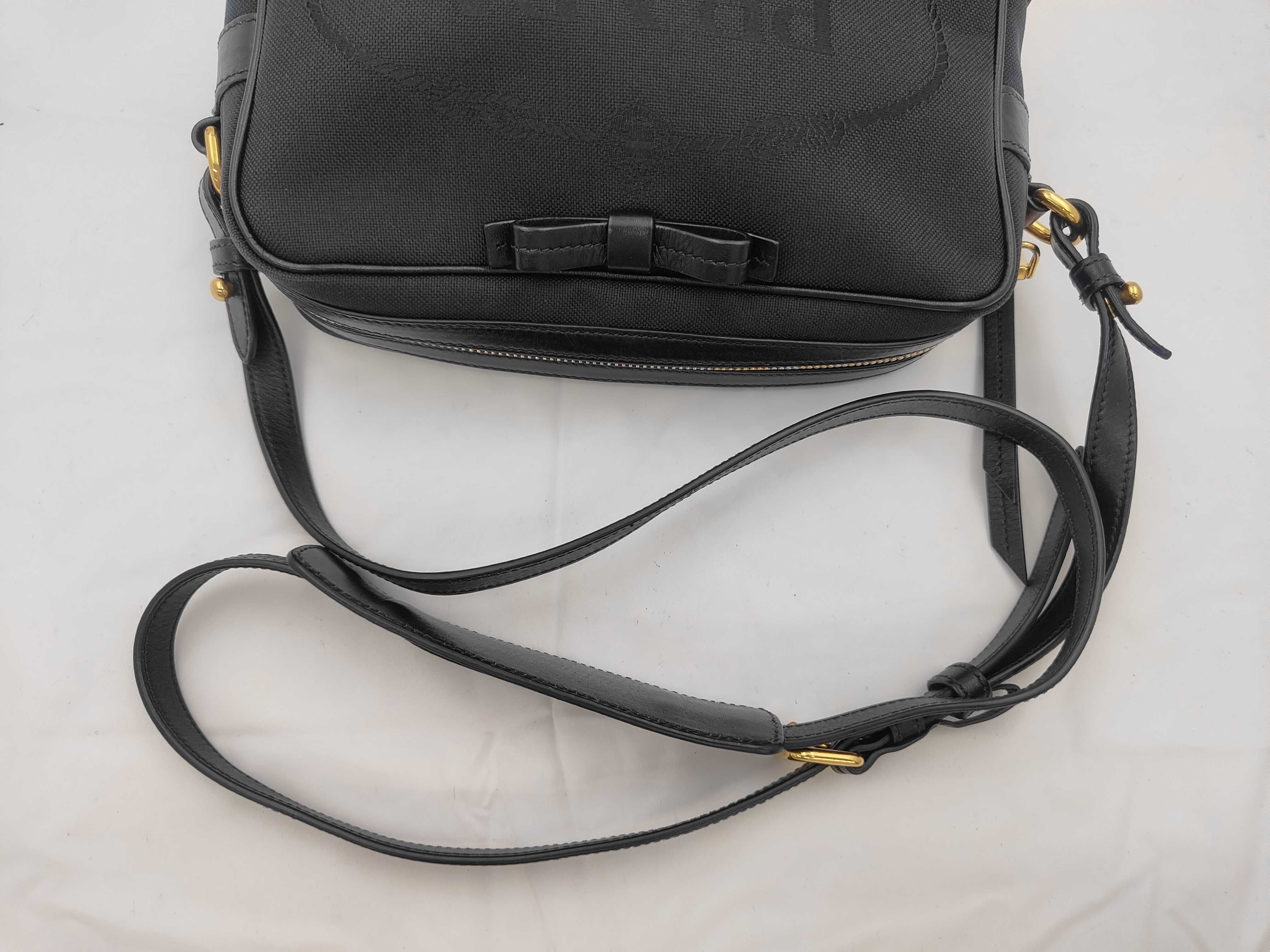 logo jacquard ribbon shoulder bag camera bag — view 3