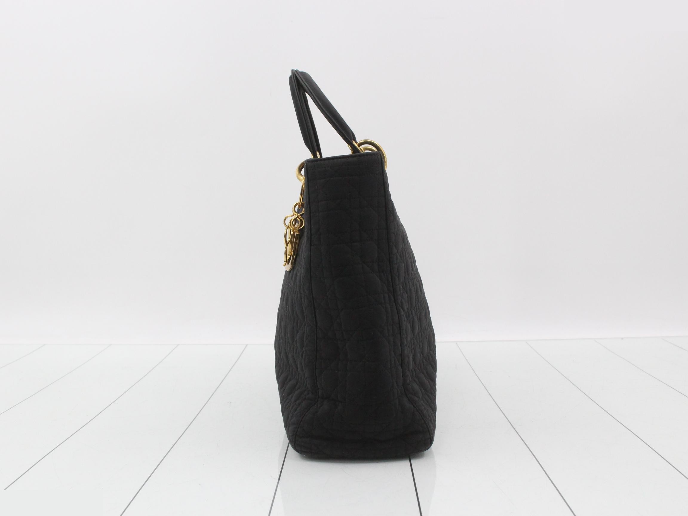 Lady Dior handbag, Cannage, black. — view 3