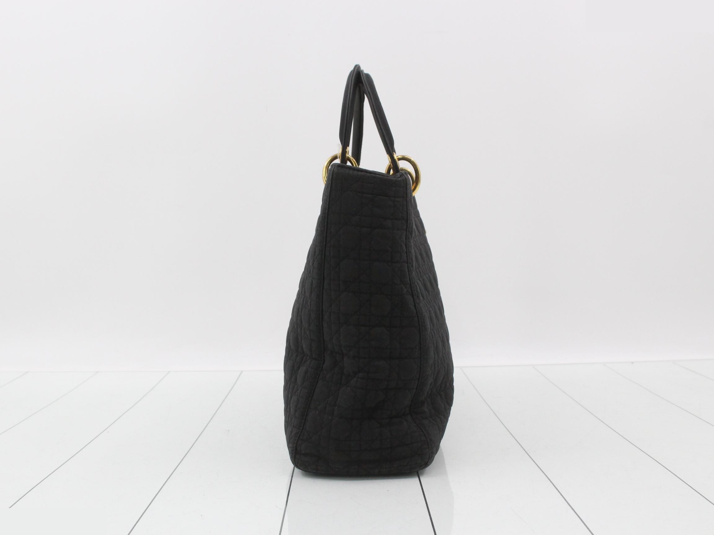Lady Dior handbag, Cannage, black. — view 4