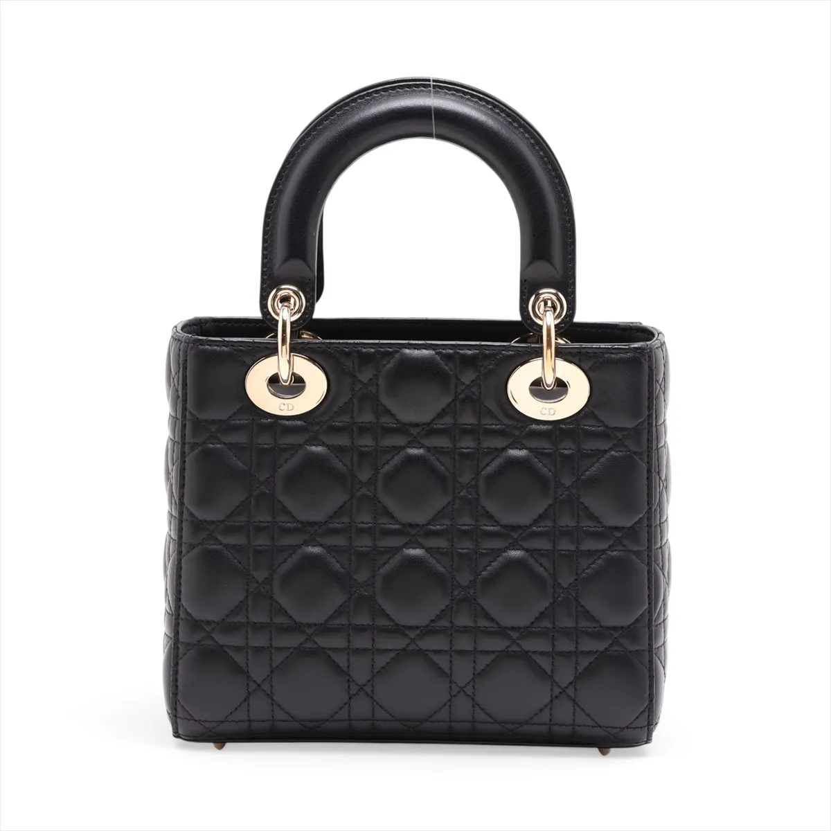 Cannage My Lady Dior Leather 2-Way Handbag, Black — view 2