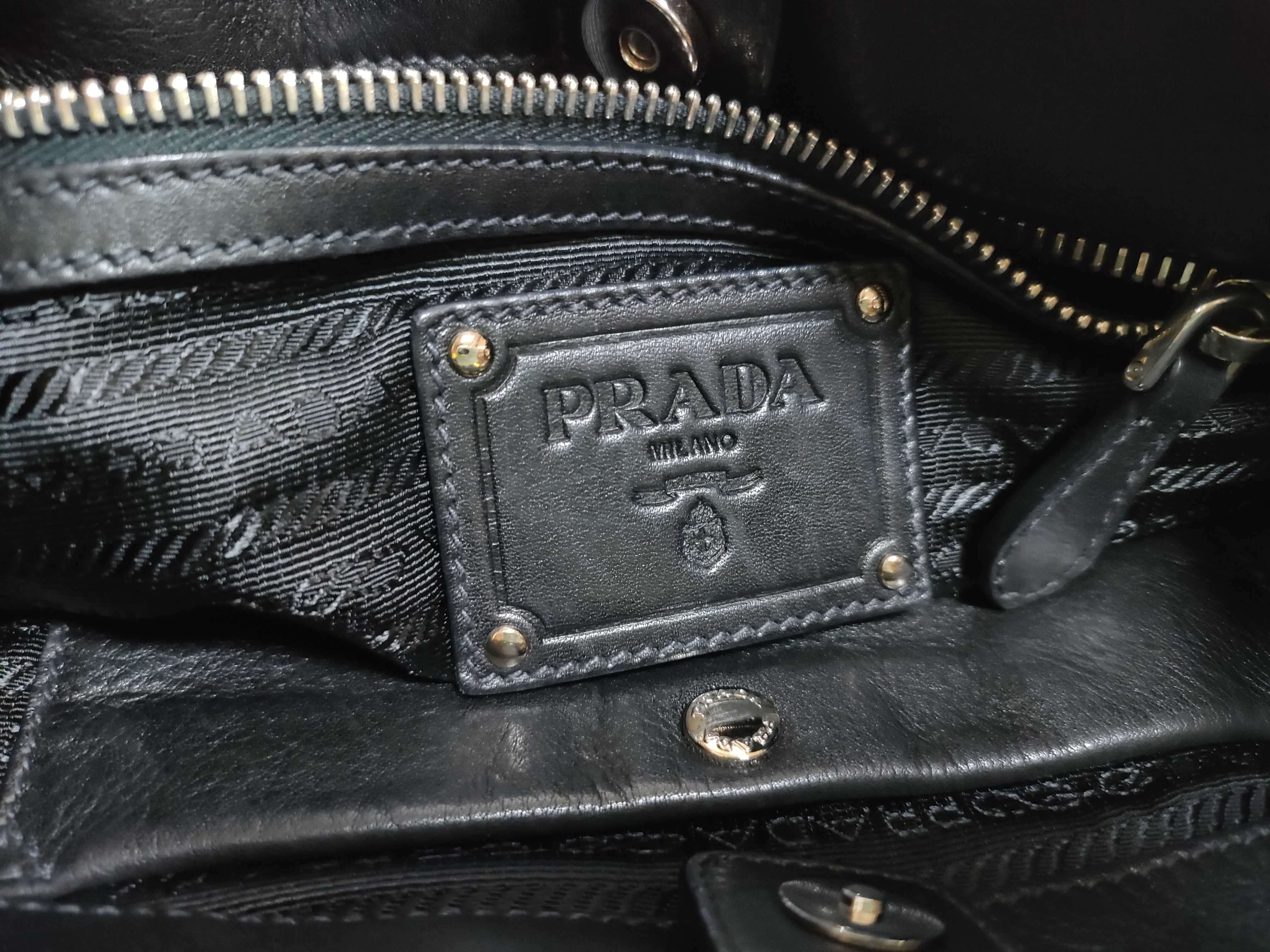Tote Bag, One-Shoulder, Leather, Logo, Black Tote Bag — view 9