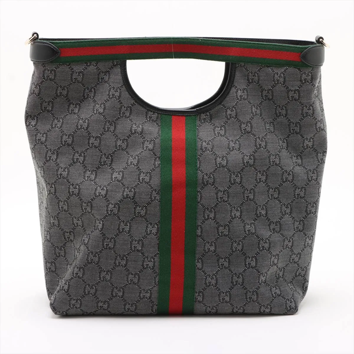 GG Canvas x Leather 2WAY Shoulder Bag Black 865452 — view 2