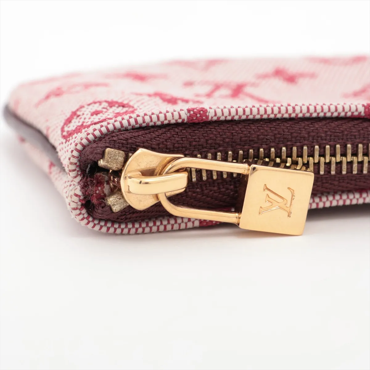 Monogram Mini Pochette Clé M92238 Pink x Red Coin Case (Serial number — view 6