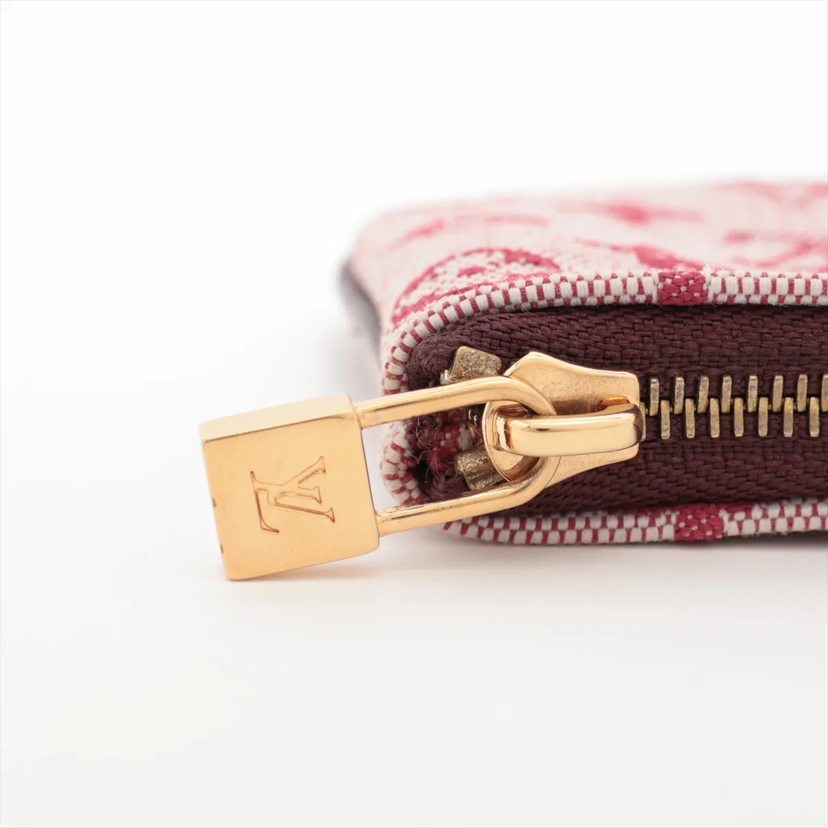 Monogram Mini Pochette Clé M92238 Pink x Red Coin Case (Serial number — view 7