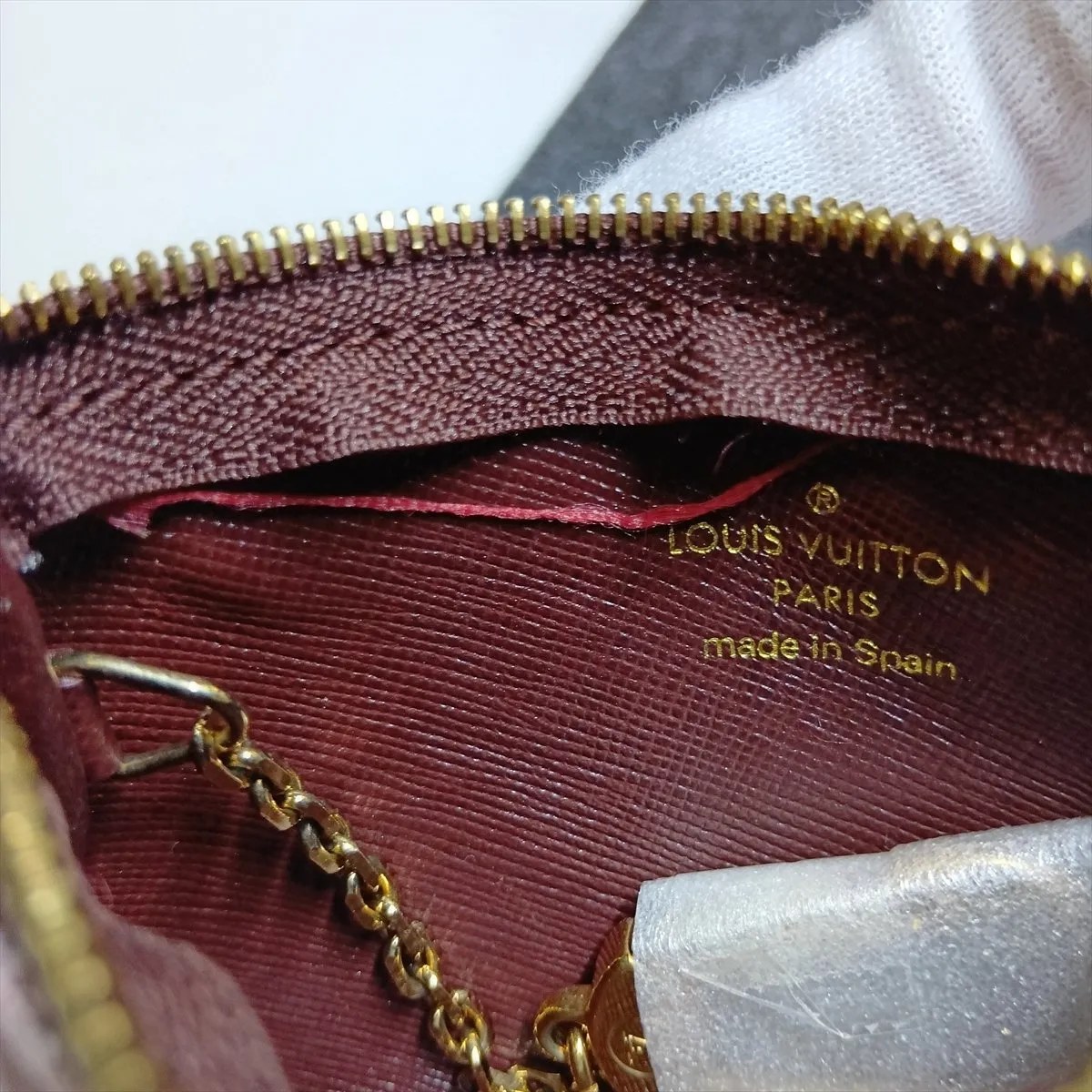 Monogram Mini Pochette Clé M92238 Pink x Red Coin Case (Serial number — view 9