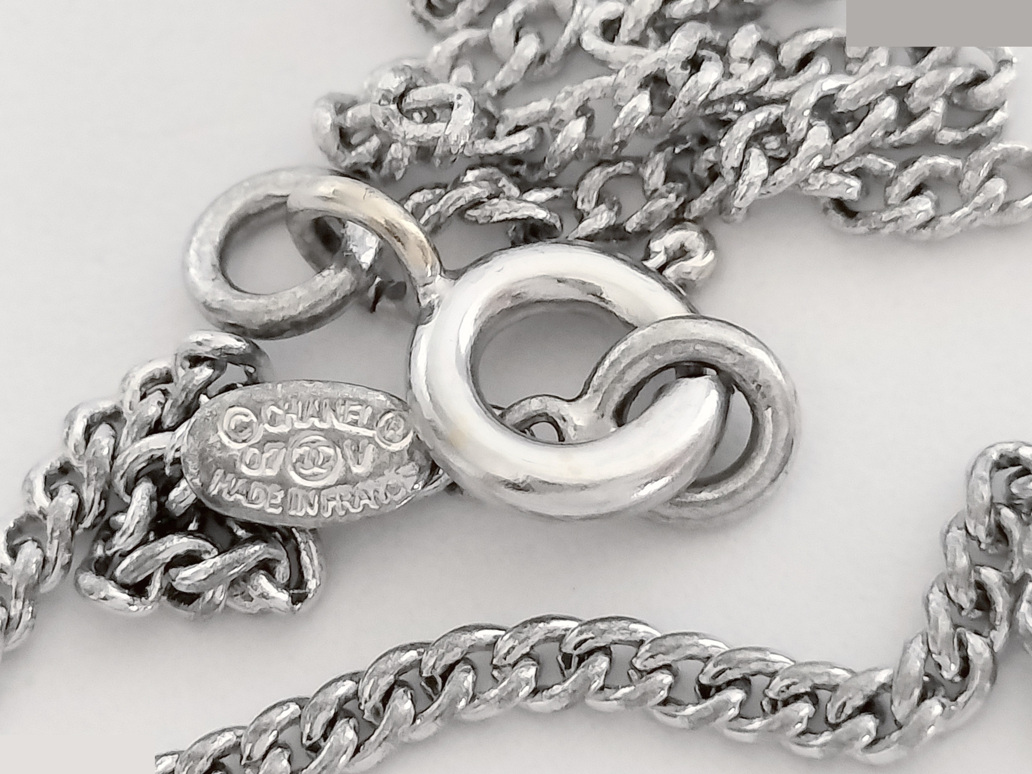 Coco Rhinestone Silver Necklace Chain (approx. 43cm) — view 3