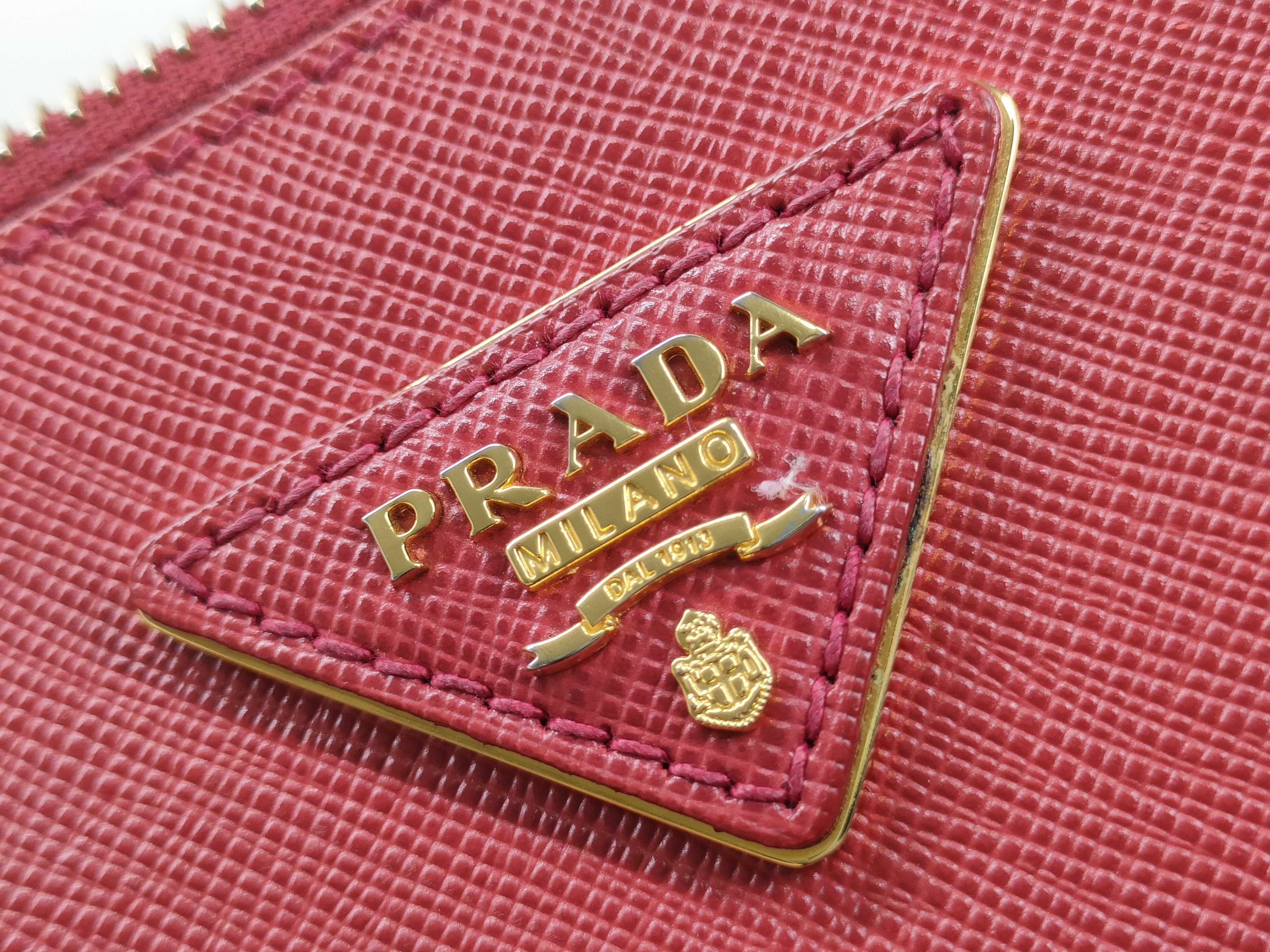 ID- Saffiano Lux Cow Skin 2-Way Handbag Red BN1801 #180 Handbag — view 13