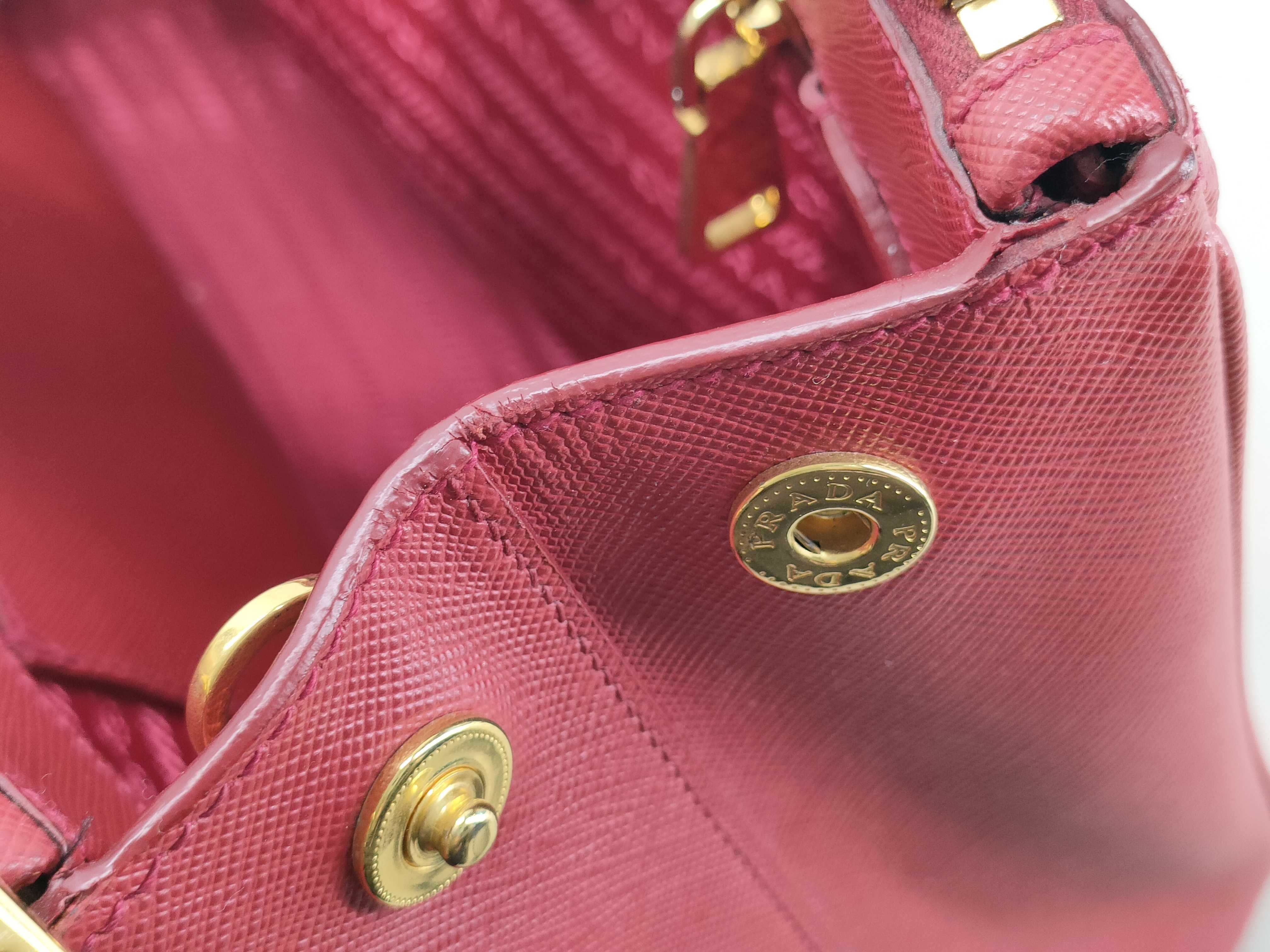 ID- Saffiano Lux Cow Skin 2-Way Handbag Red BN1801 #180 Handbag — view 14