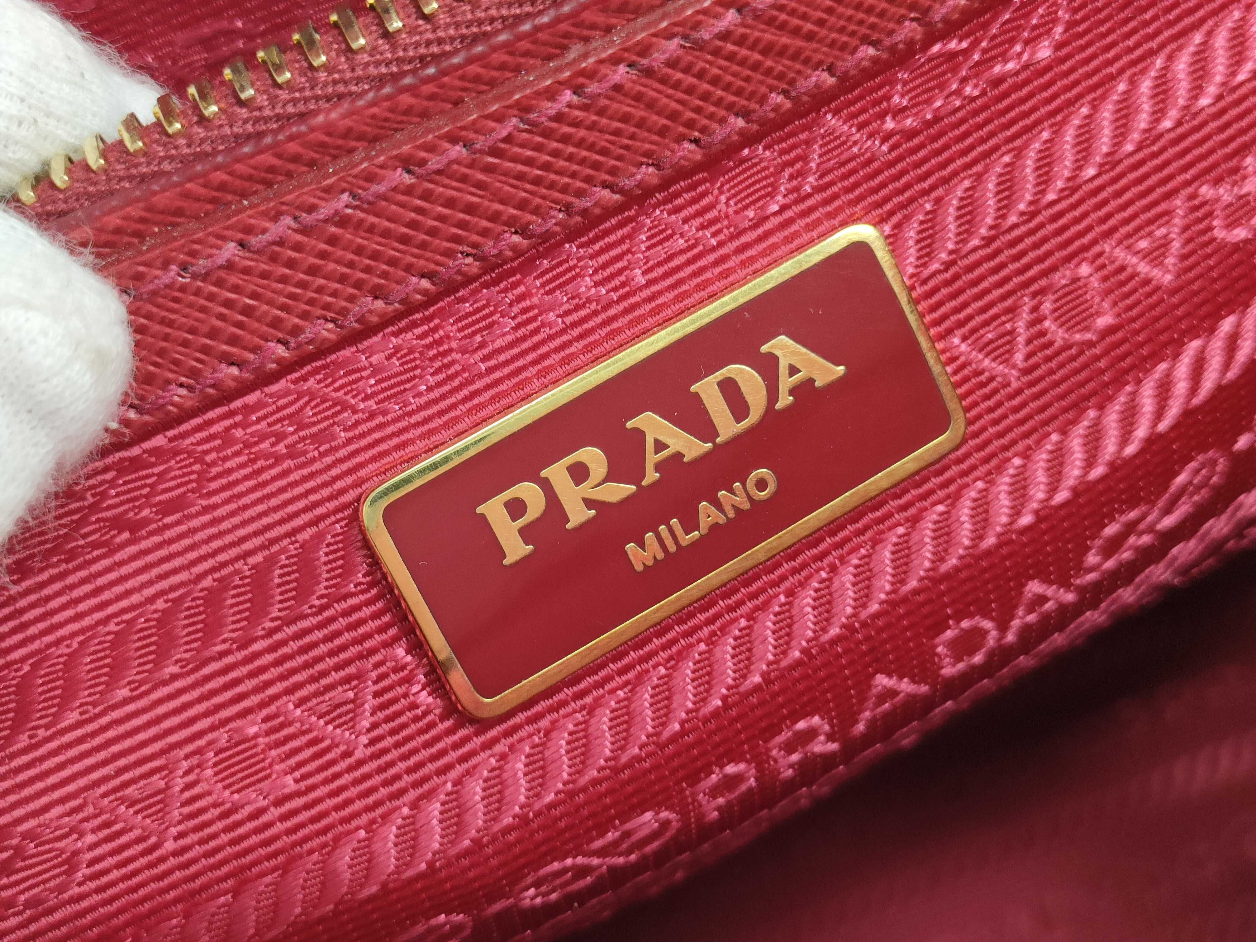 ID- Saffiano Lux Cow Skin 2-Way Handbag Red BN1801 #180 Handbag — view 10
