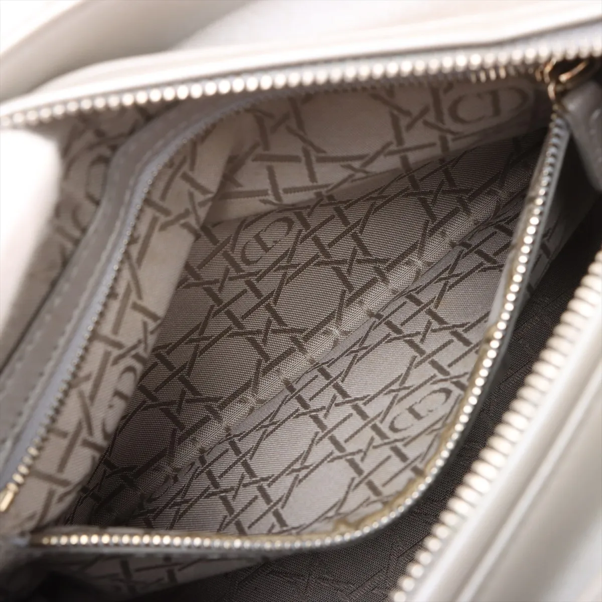 Cannage Lady Dior Leather 2WAY Handbag Gray — view 9