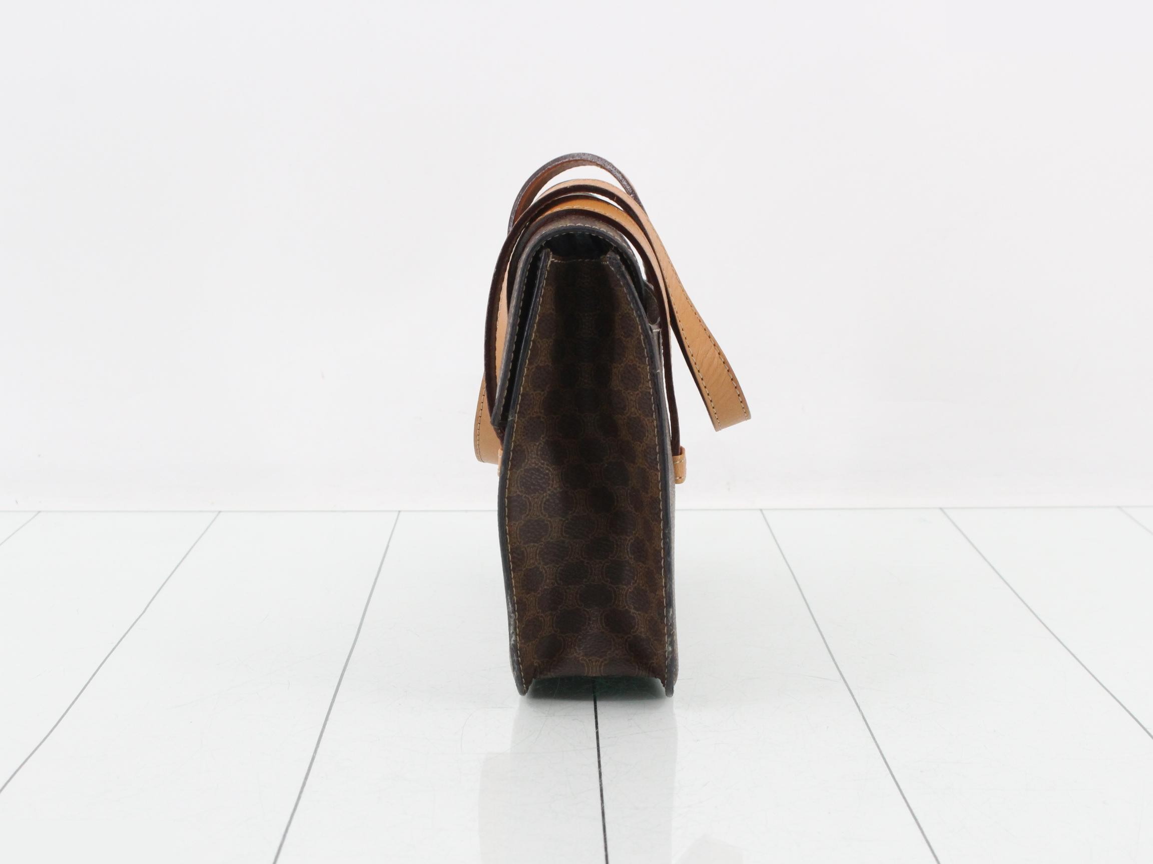 Macadam handbag, PVC/leather, brown — view 3