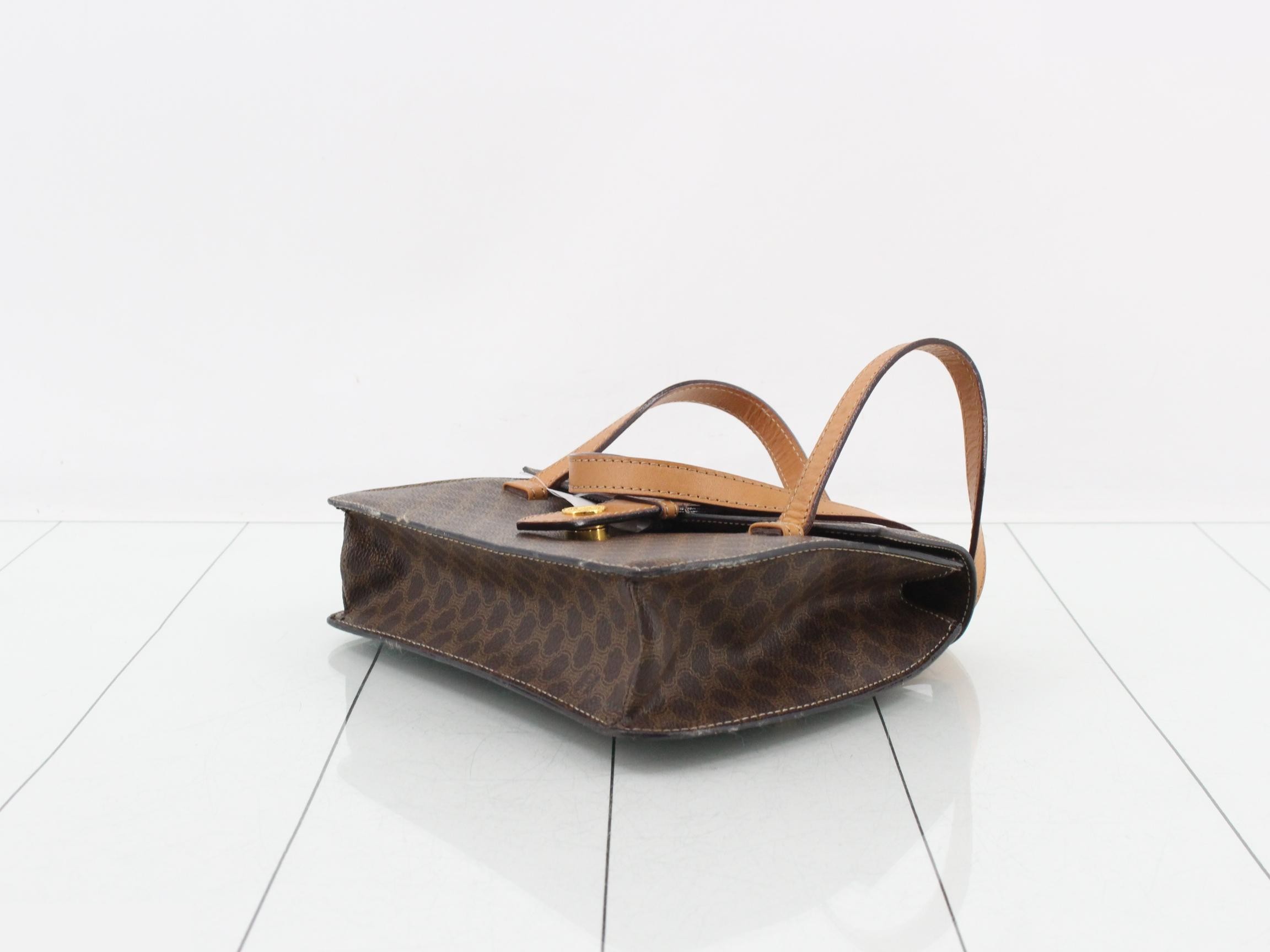 Macadam handbag, PVC/leather, brown — view 6