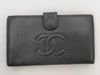 coin purse, caviar leather/black wallet