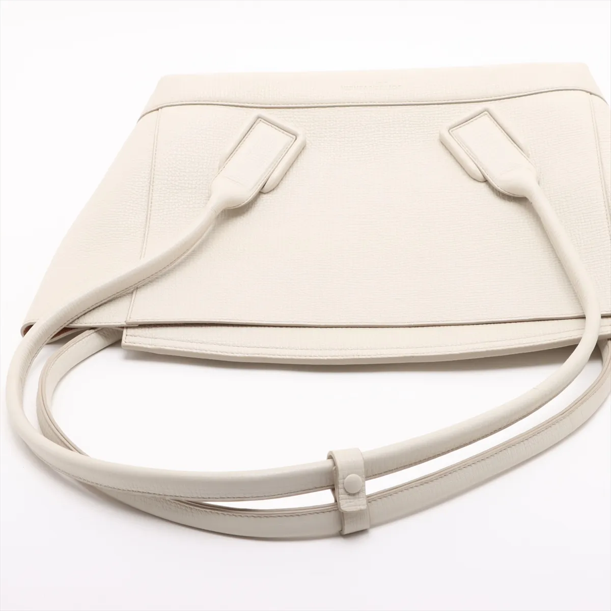 The Arco Leather Tote Bag White — view 5