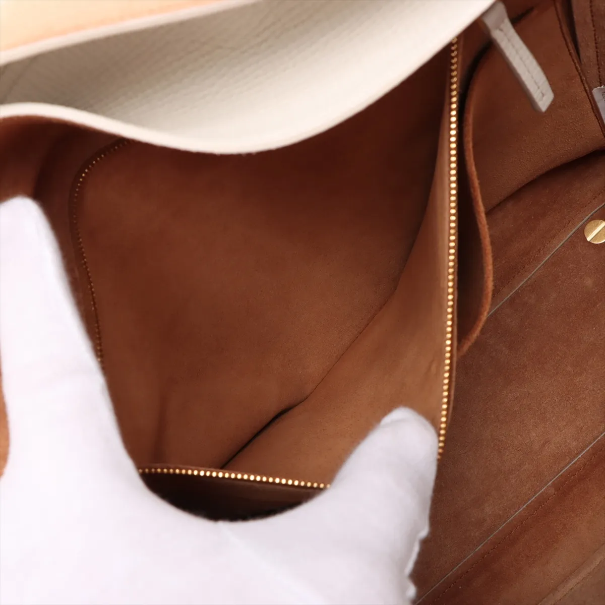 The Arco Leather Tote Bag White — view 8