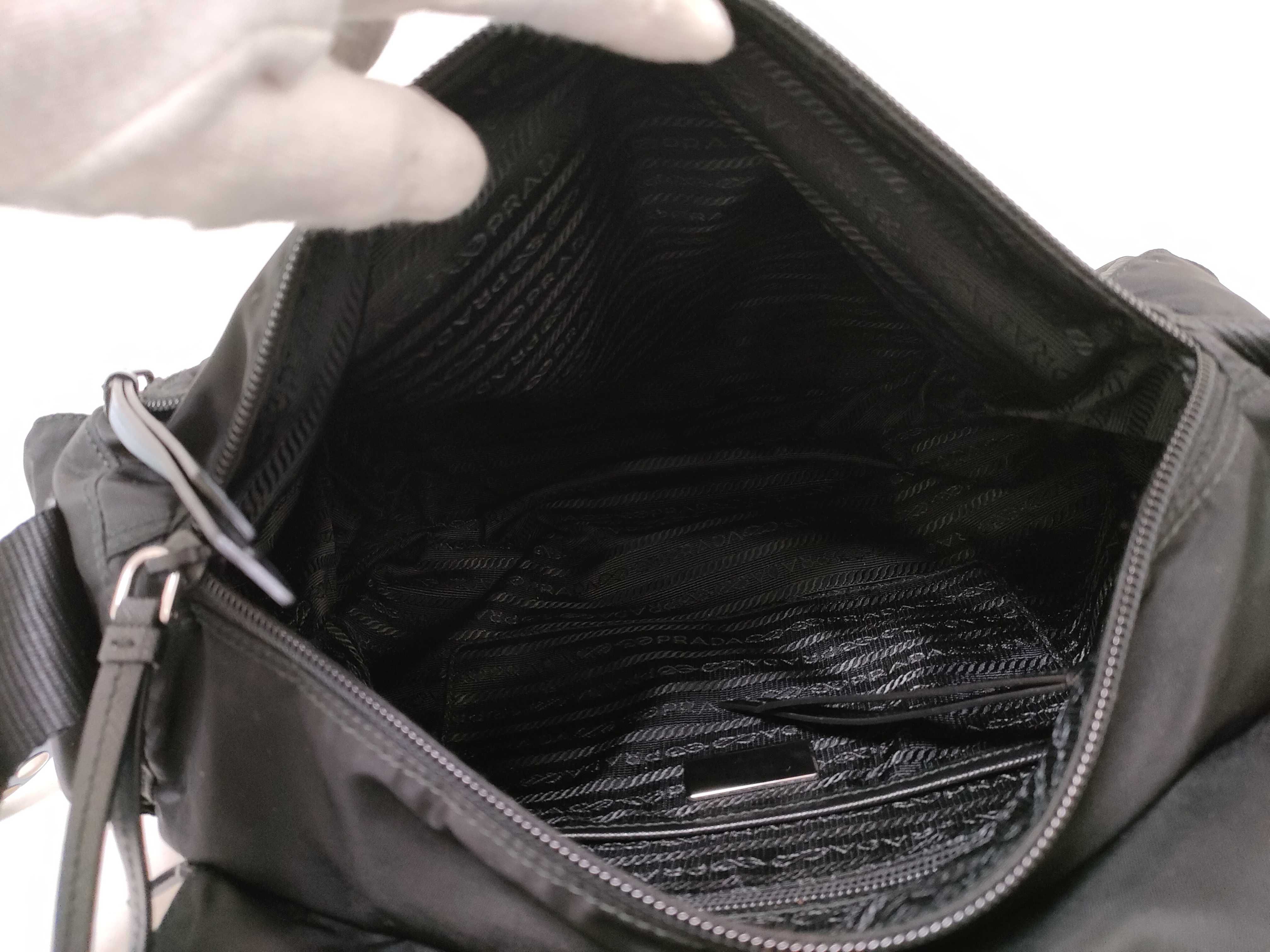 Nylon Prada Tessuto Studded Messenger Shoulder Bag with White Tag and Dust Bag - Excellent Condition — view 11