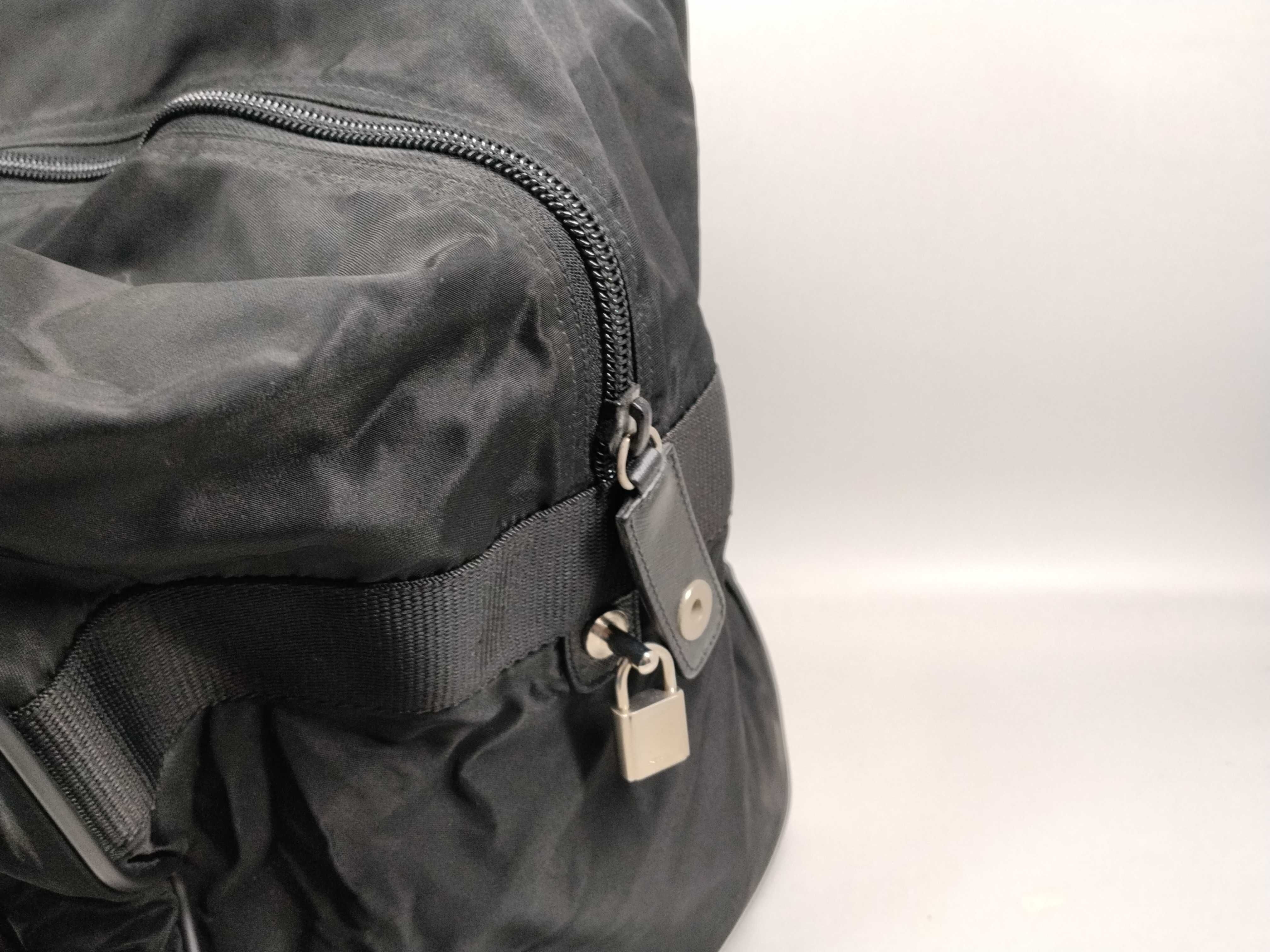 Nylon Triangle Logo Boston Bag — view 6