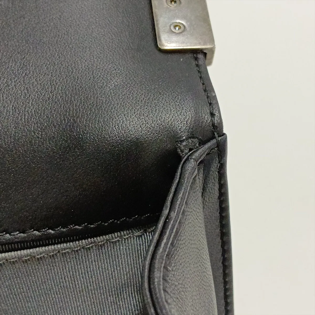 Boy Chanel 25 Lambskin Chain Shoulder Bag, Black with Gunmetal Hardware, Serial Number 16-series, A67086 — view 11