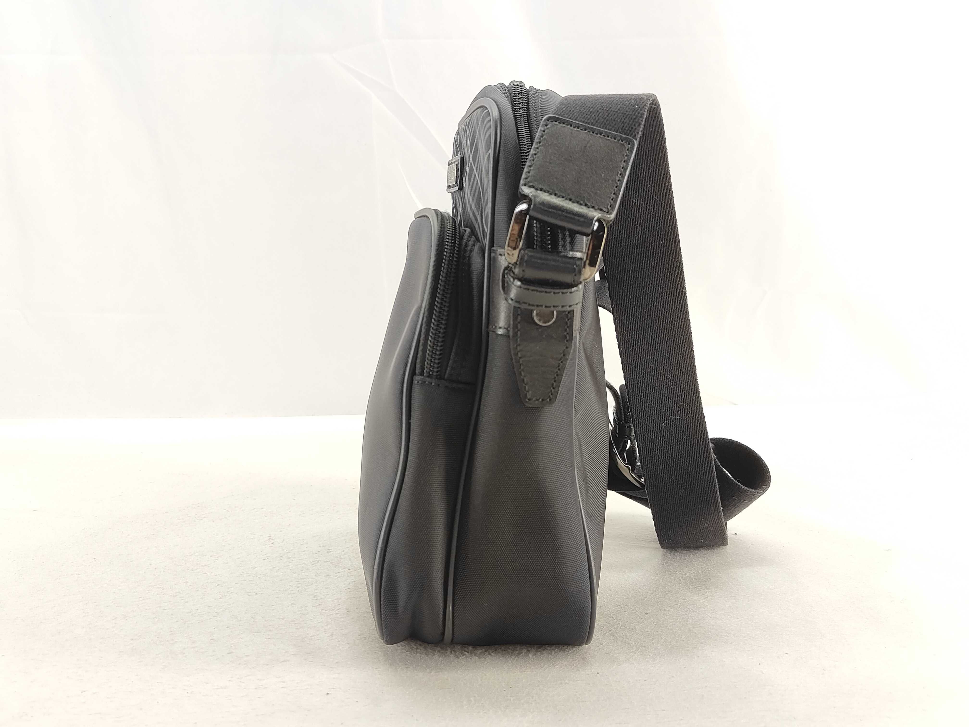 Black Label Check Nylon Black Shoulder Bag — view 3