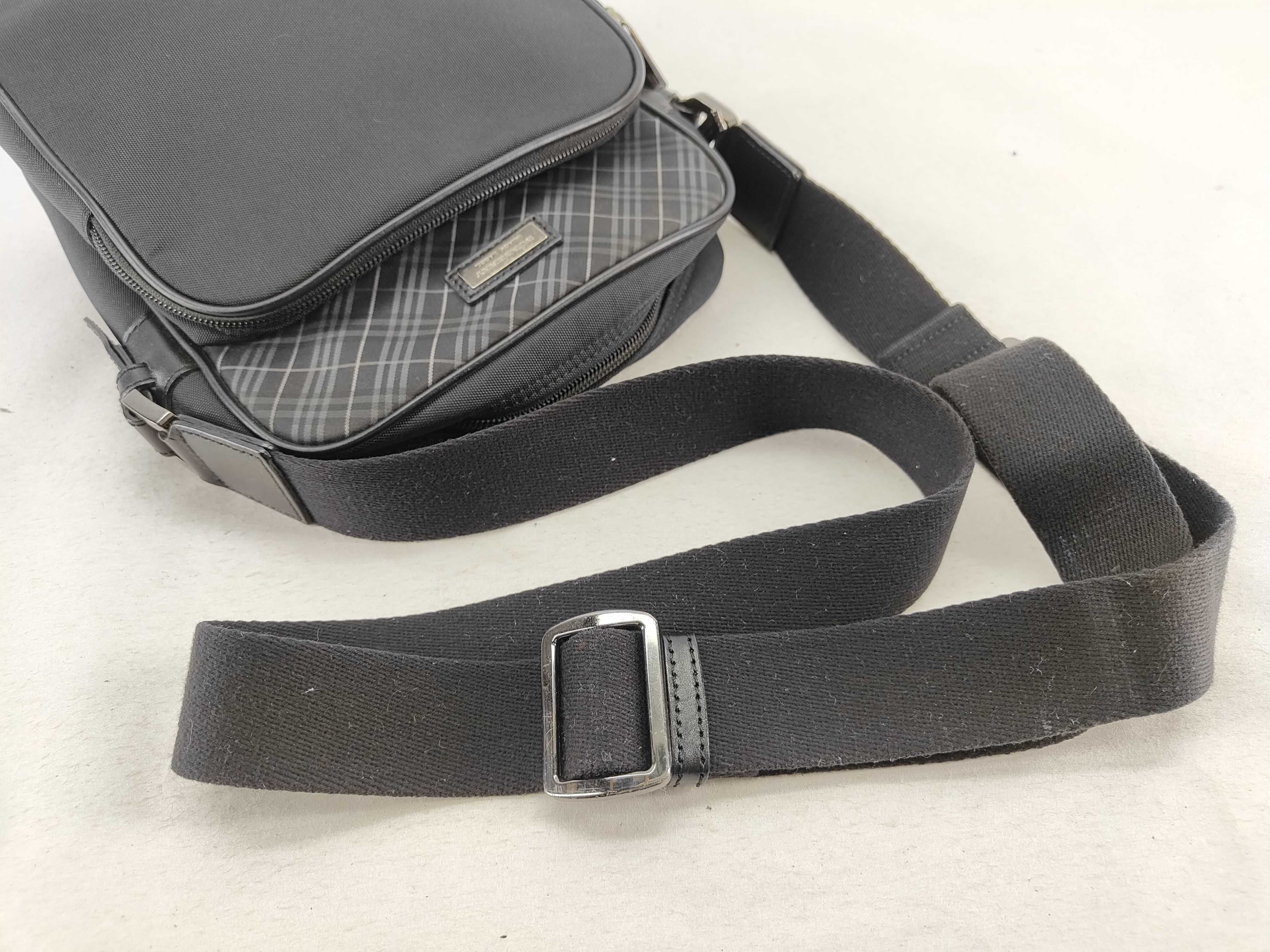 Black Label Check Nylon Black Shoulder Bag — view 4