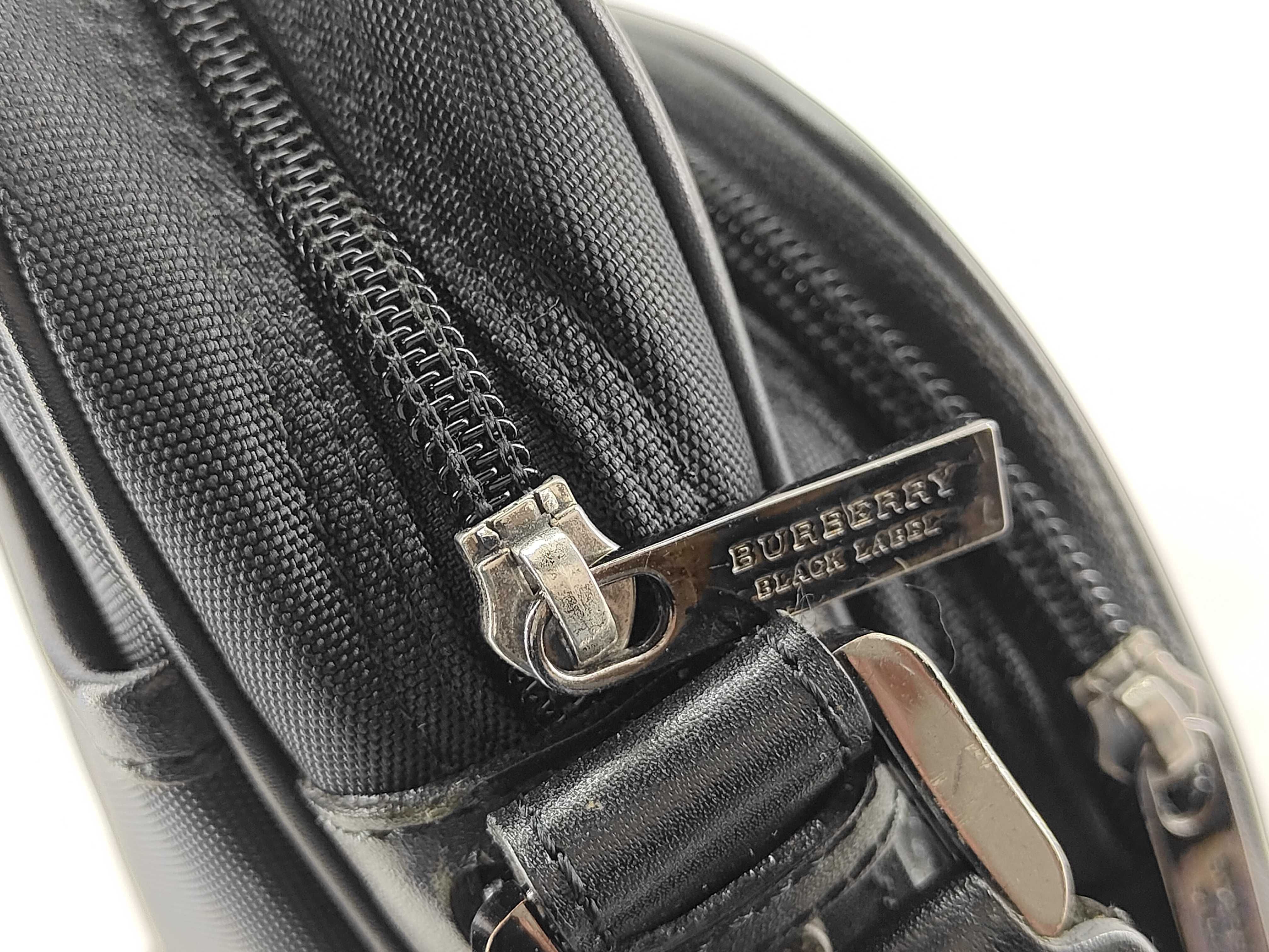 Black Label Check Nylon Black Shoulder Bag — view 8