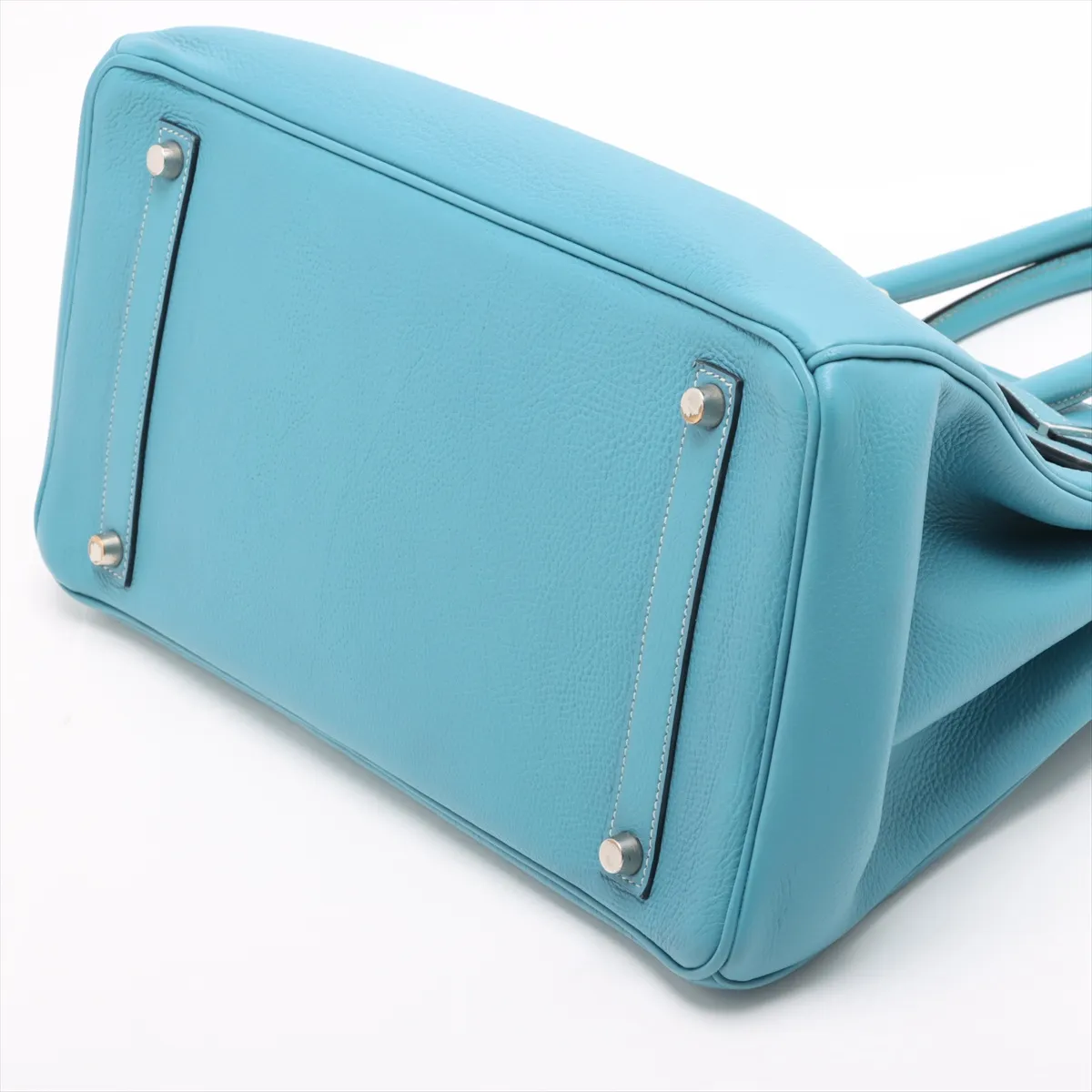 [Individually wrapped] Hermes Birkin 35 LeTourne Togo Blue Jean Silver hardware C:1999 — view 3