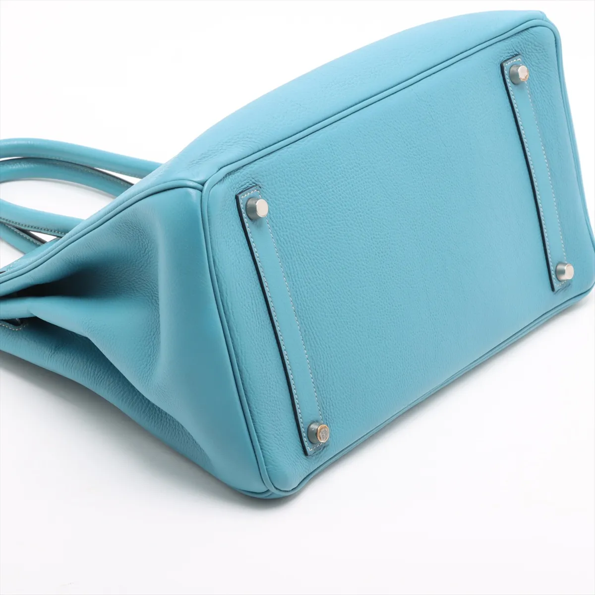 [Individually wrapped] Hermes Birkin 35 LeTourne Togo Blue Jean Silver hardware C:1999 — view 4