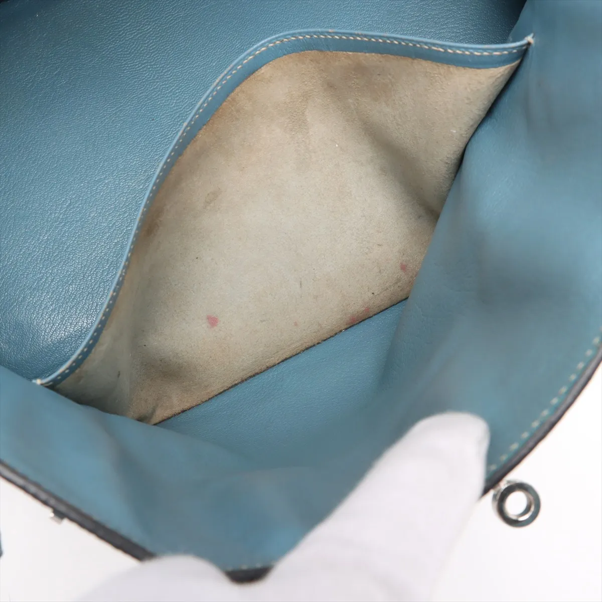 [Individually wrapped] Hermes Birkin 35 LeTourne Togo Blue Jean Silver hardware C:1999 — view 8