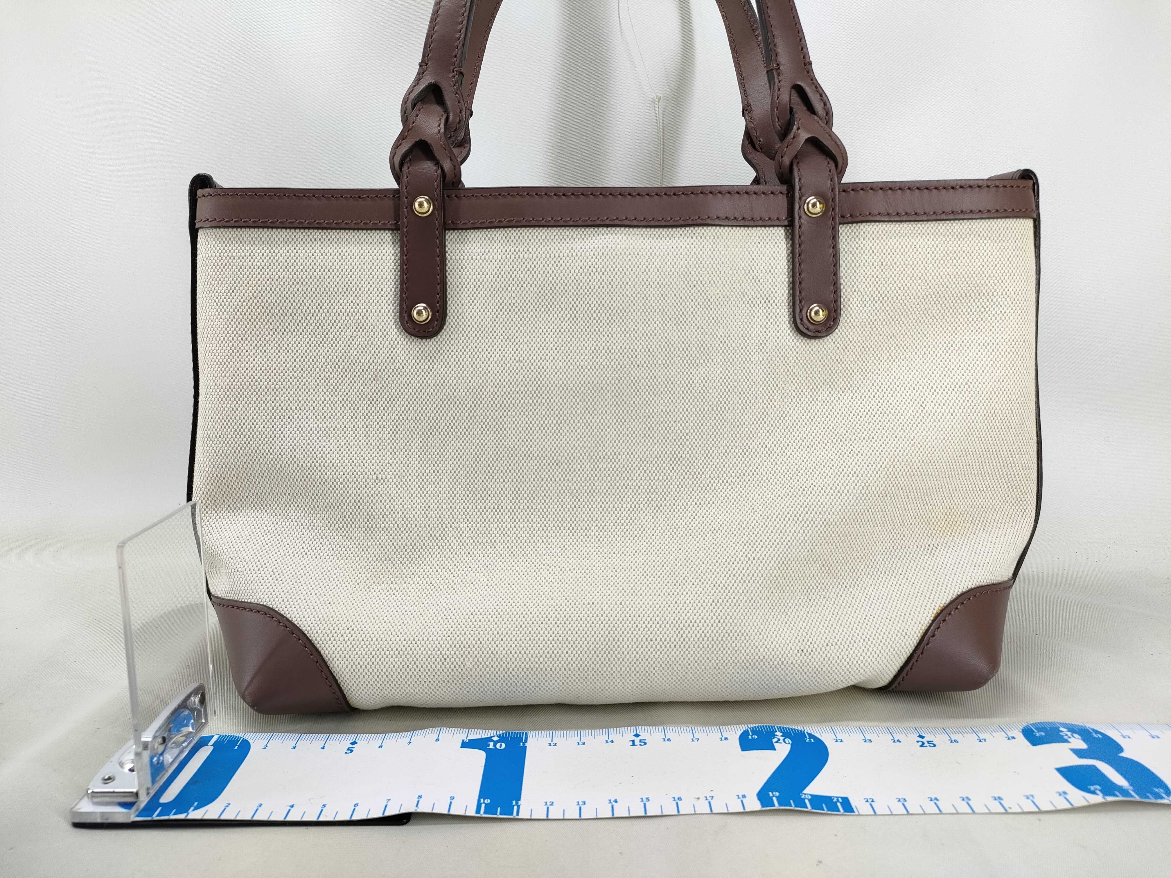 bag, Gucci Craft canvas tote bag, leather, 269878 520981 tote bag — view 2