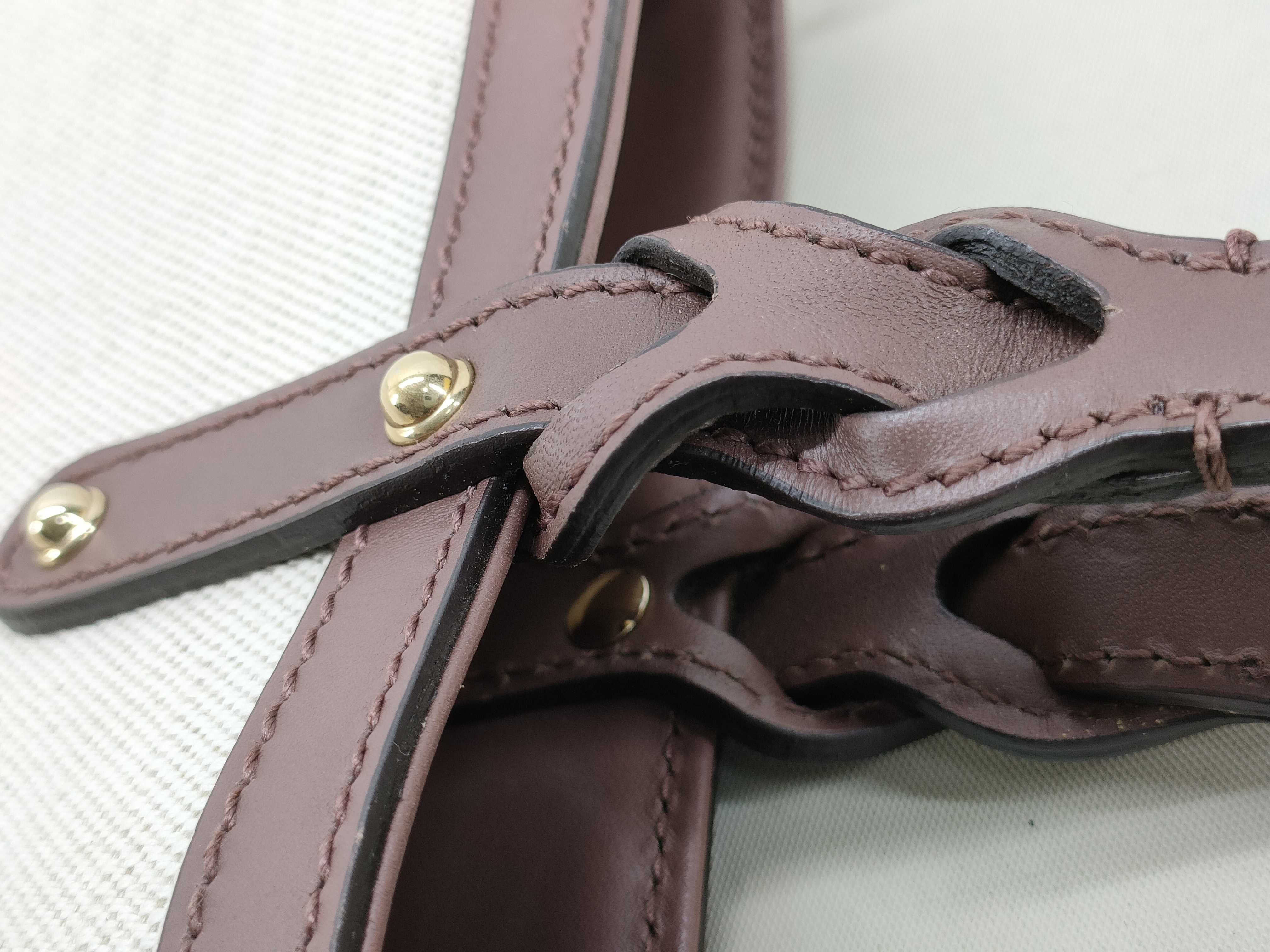 bag, Gucci Craft canvas tote bag, leather, 269878 520981 tote bag — view 7