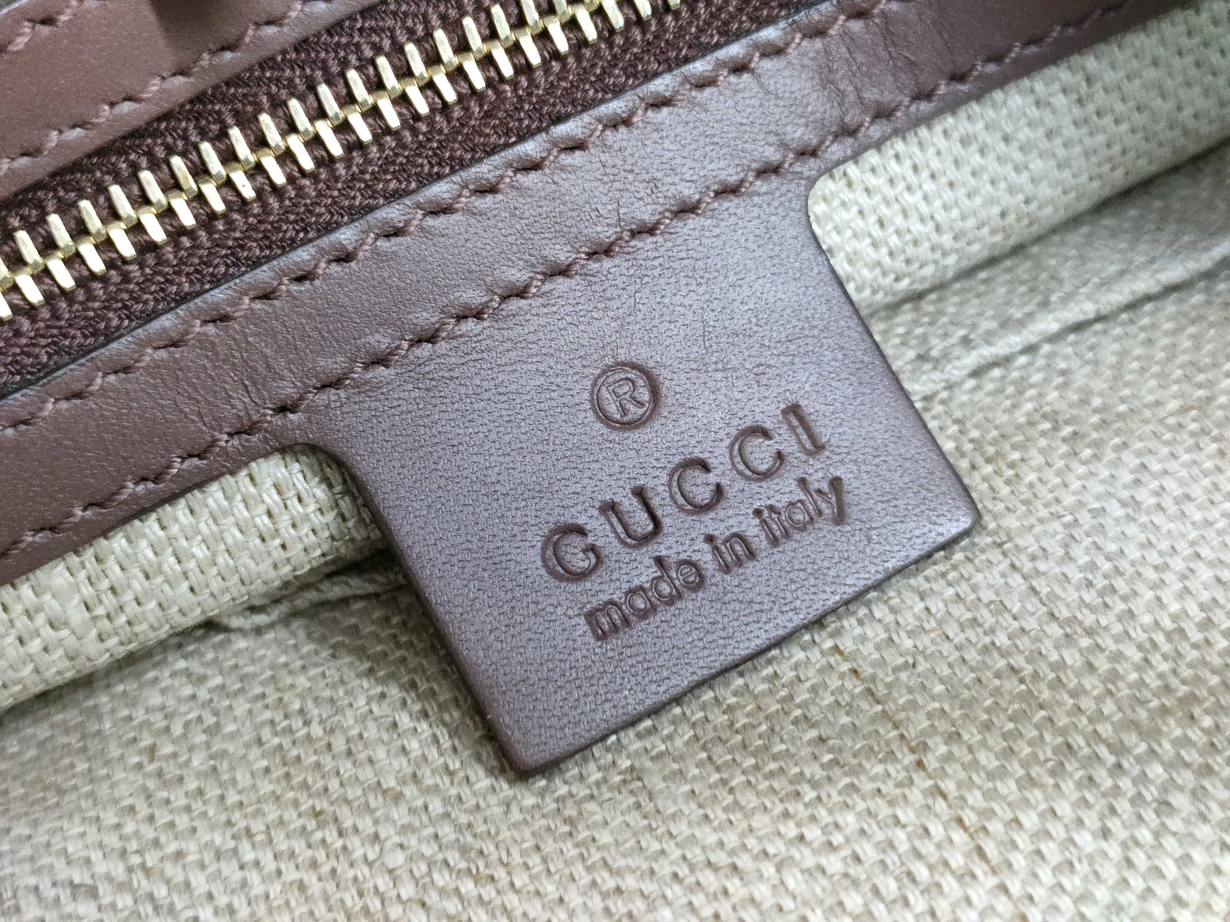 bag, Gucci Craft canvas tote bag, leather, 269878 520981 tote bag — view 10