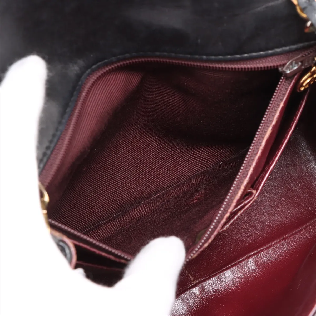 Mini Matelasse Lambskin Single Flap Single Chain Bag Black Gold Hardware 1499463 No. 1 — view 7