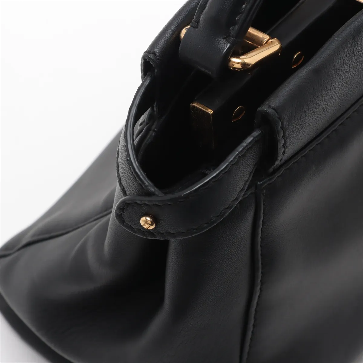 Mini Peekaboo Leather 2WAY Bag Black 8BN244 — view 11