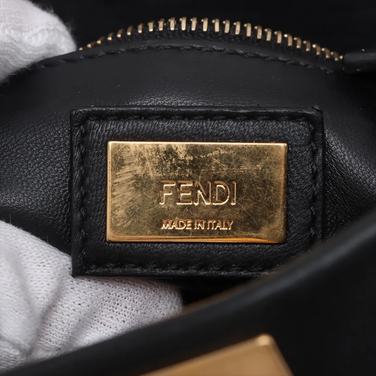 Mini Peekaboo Leather 2WAY Bag Black 8BN244 — view 12