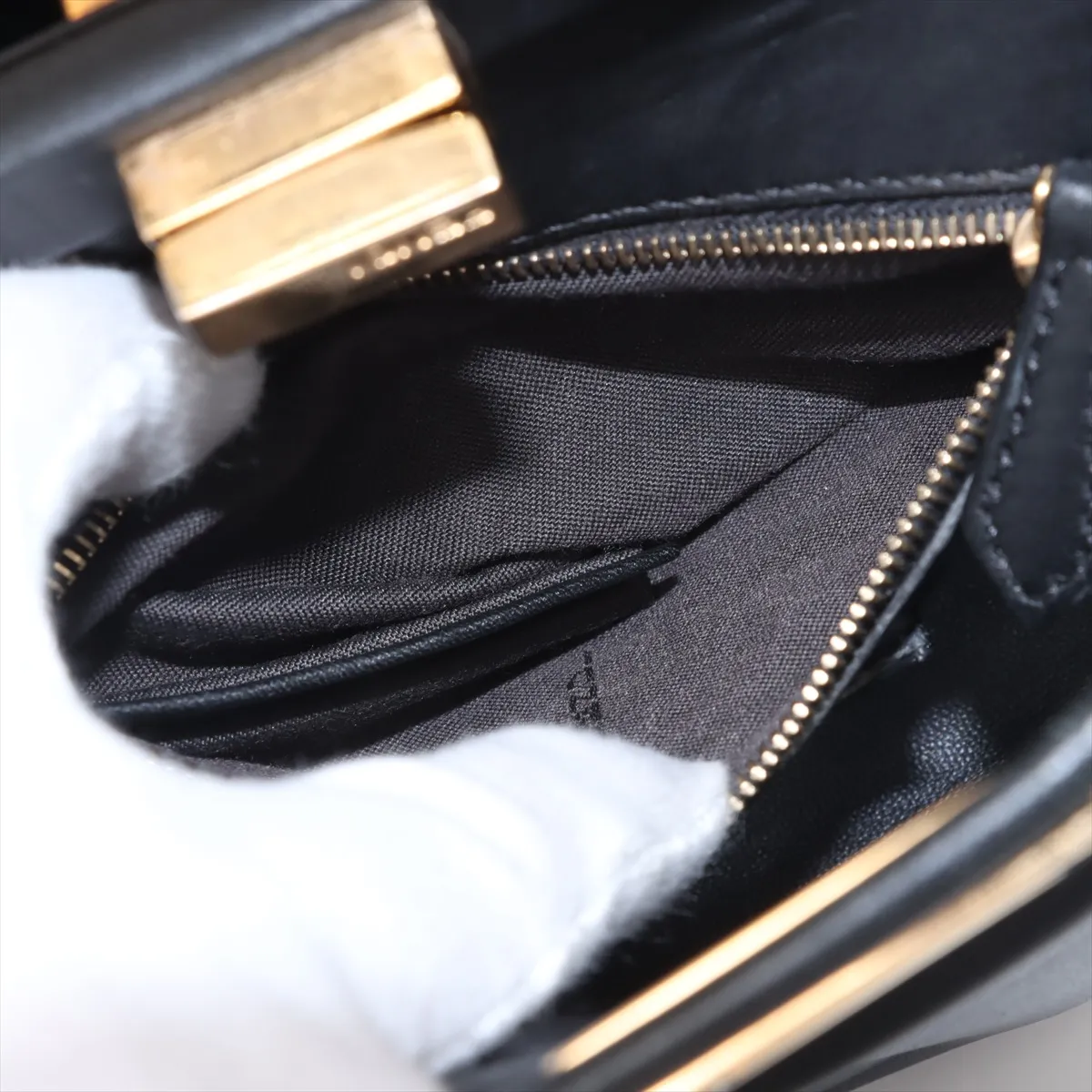 Mini Peekaboo Leather 2WAY Bag Black 8BN244 — view 10