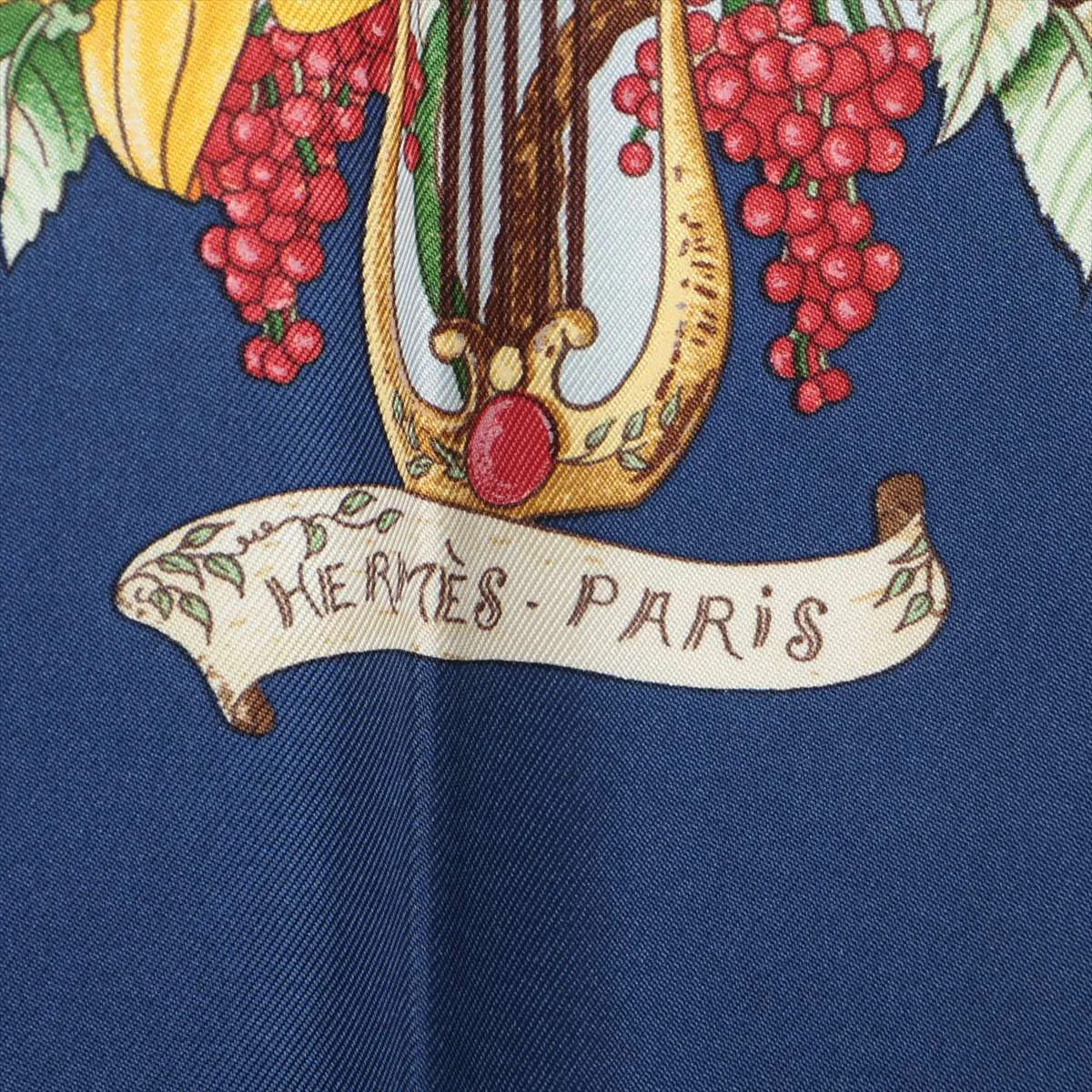 Carre 90 Au Pays de Cocagne In Paradise Scarf Silk Navy — view 6