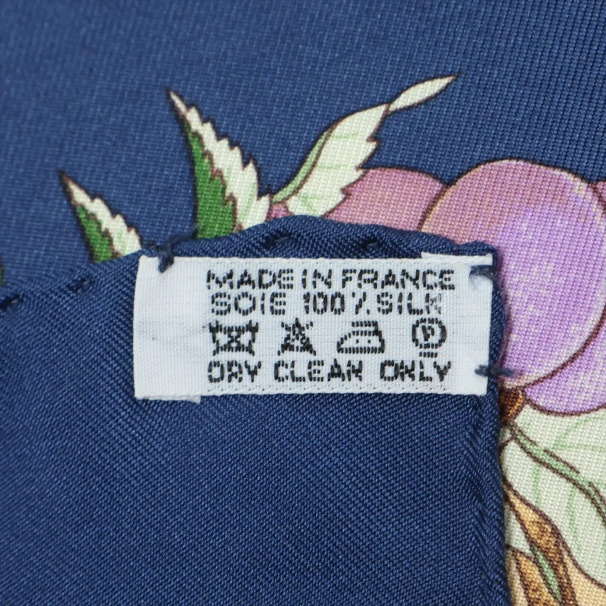 Carre 90 Au Pays de Cocagne In Paradise Scarf Silk Navy — view 7