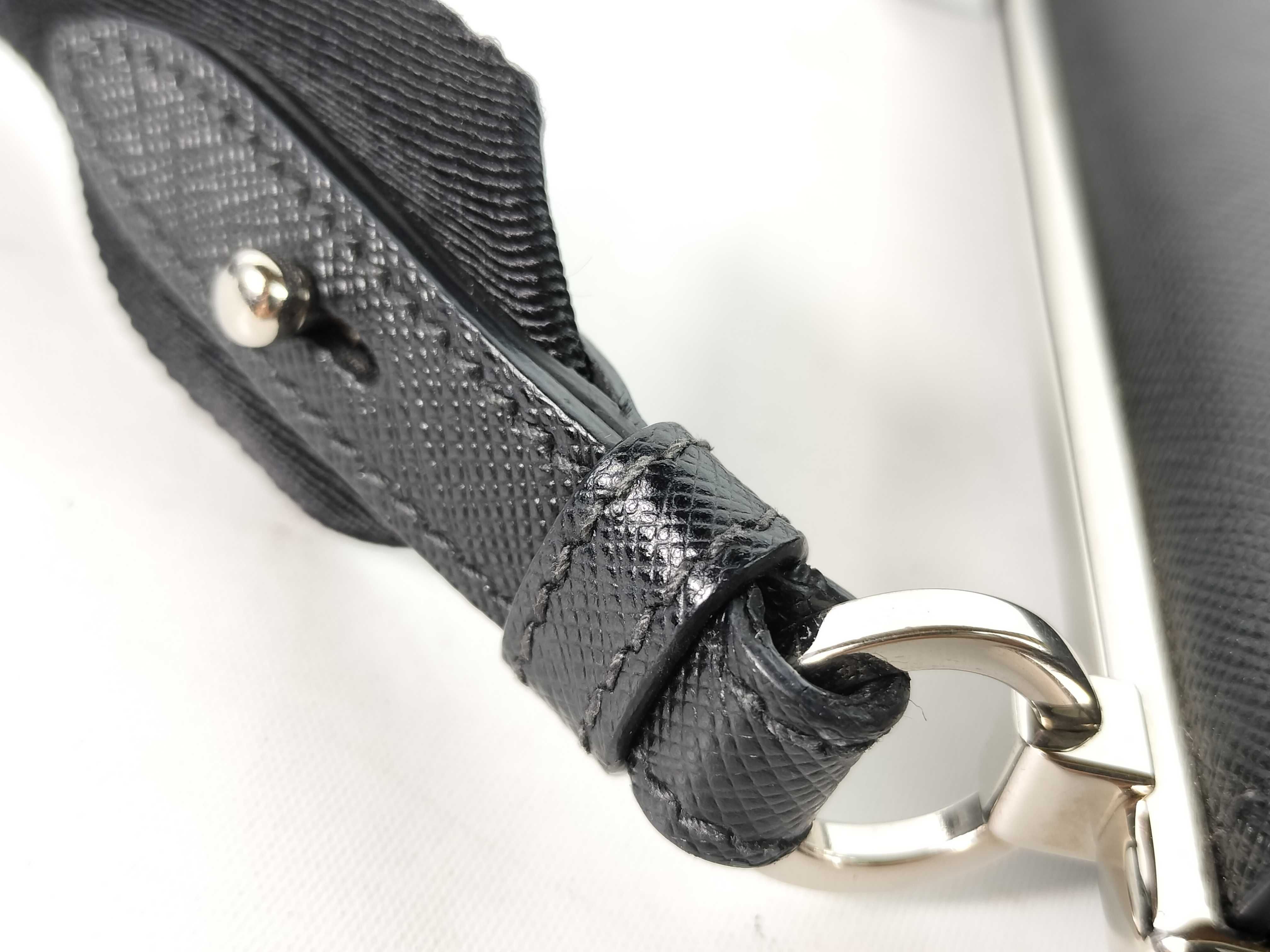 Saffiano Shoulder Bag, Black — view 5