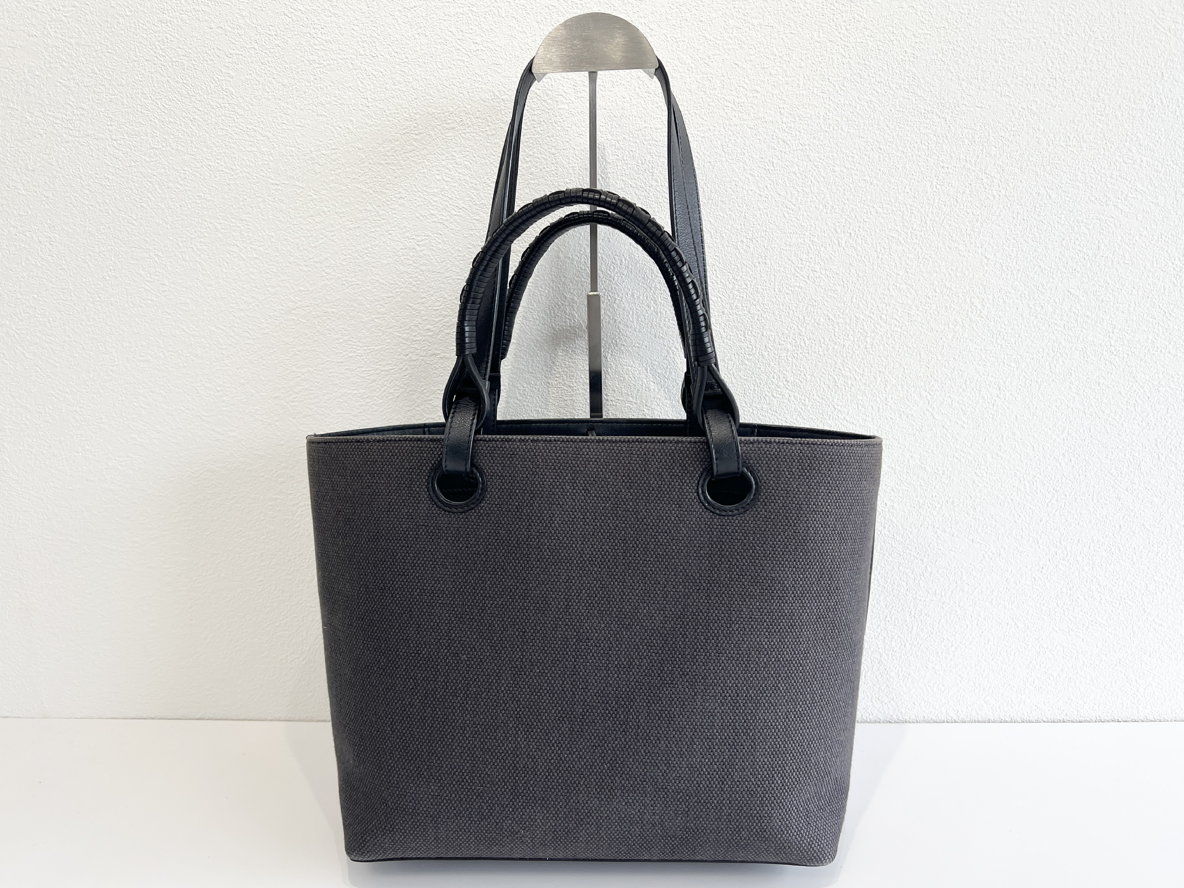 Anagram Logo Jacquard Canvas Leather 2-Way Shoulder Bag Tote Bag Handbag — view 2
