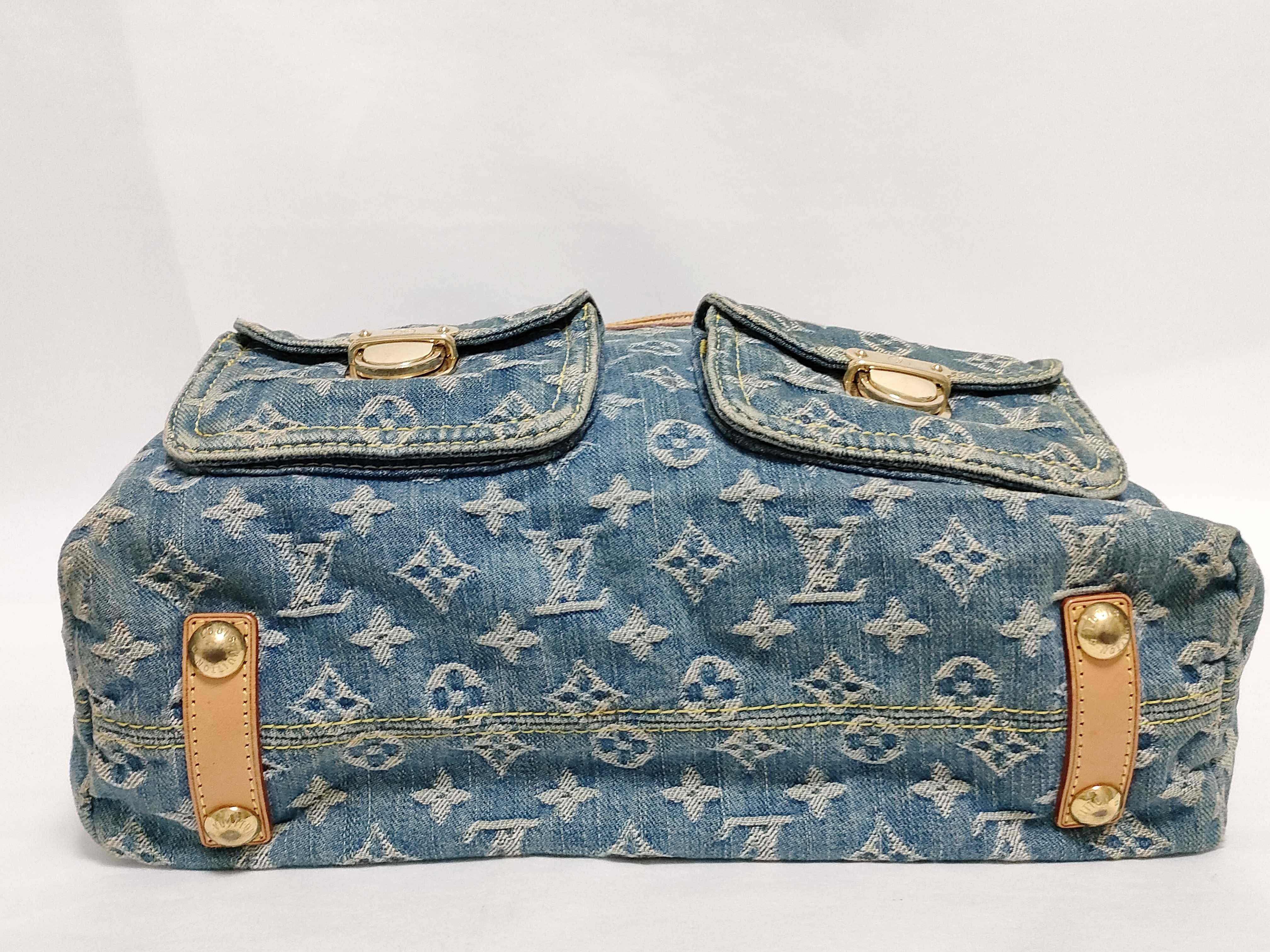 Monogram Denim Shoulder Bag — view 9