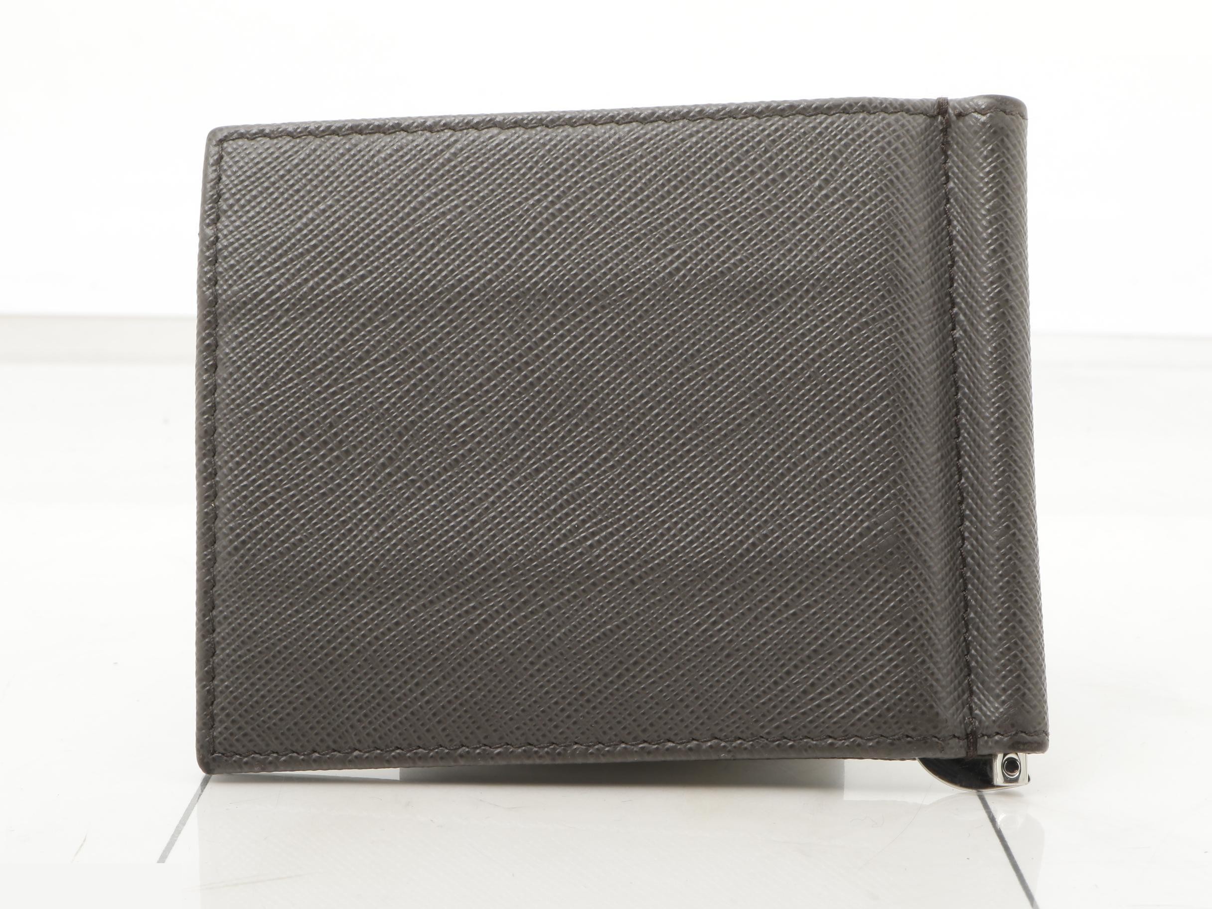 Saffiano Triangle Wallet with Money Clip — view 2