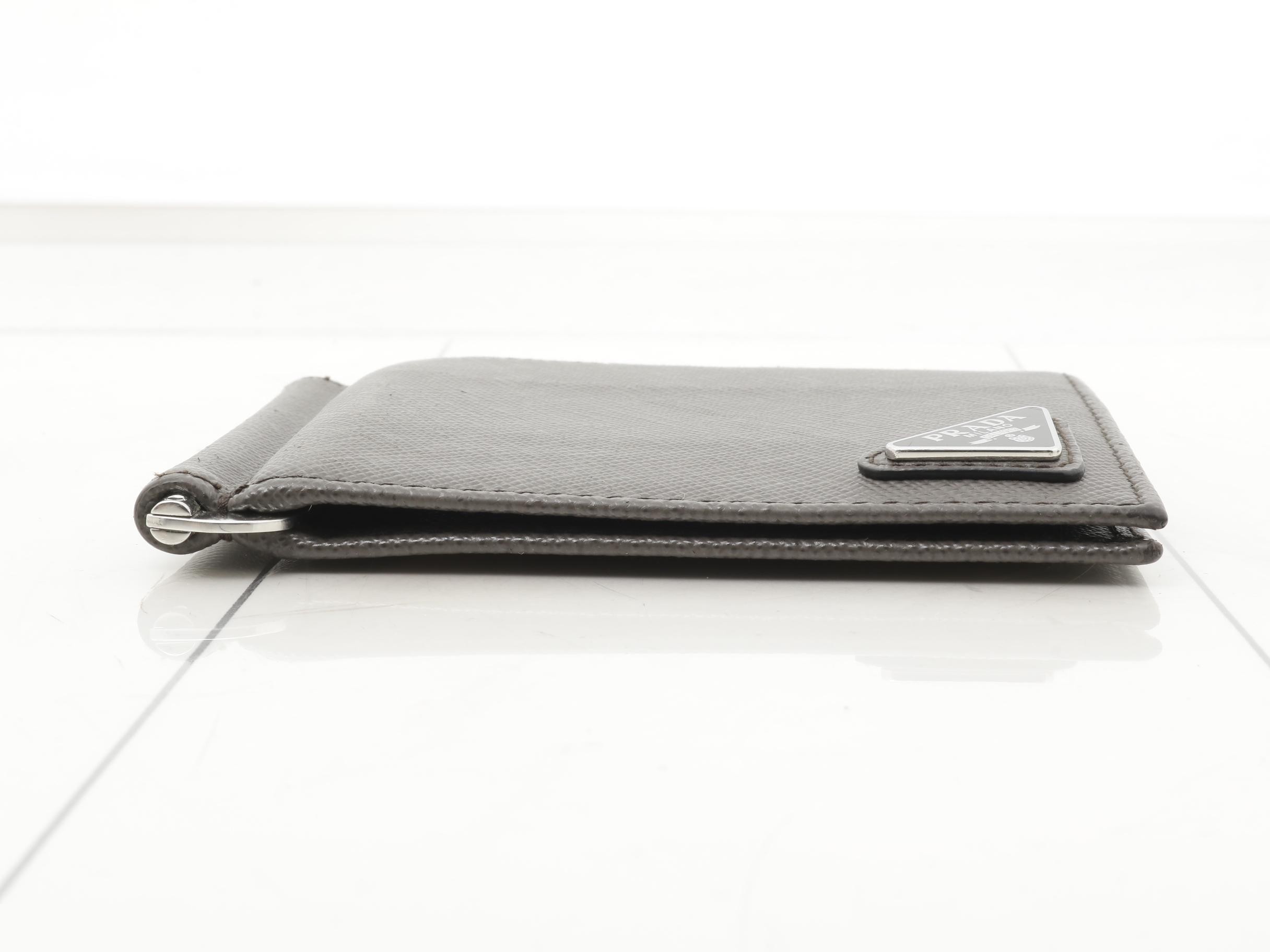 Saffiano Triangle Wallet with Money Clip — view 3