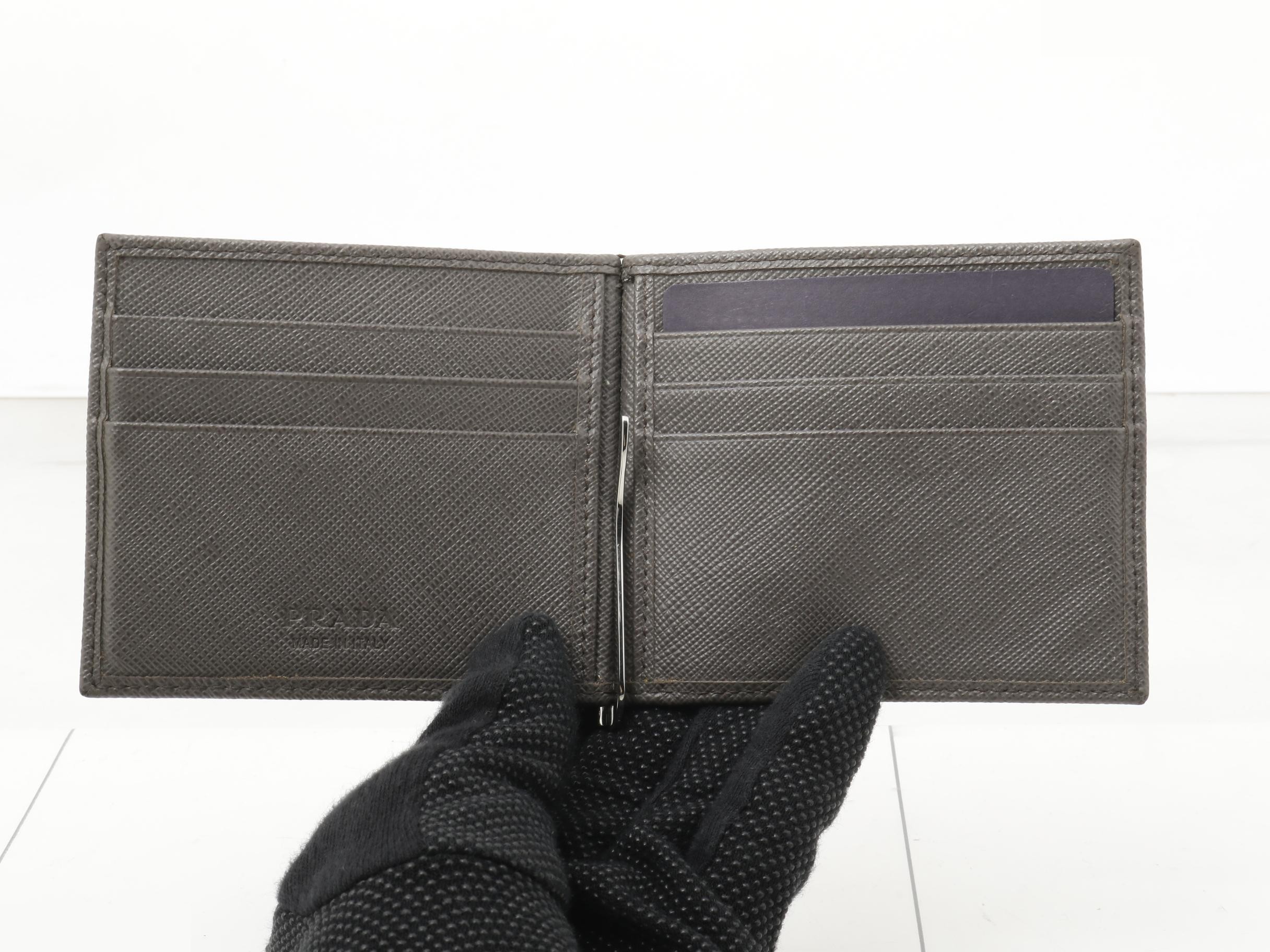 Saffiano Triangle Wallet with Money Clip — view 4