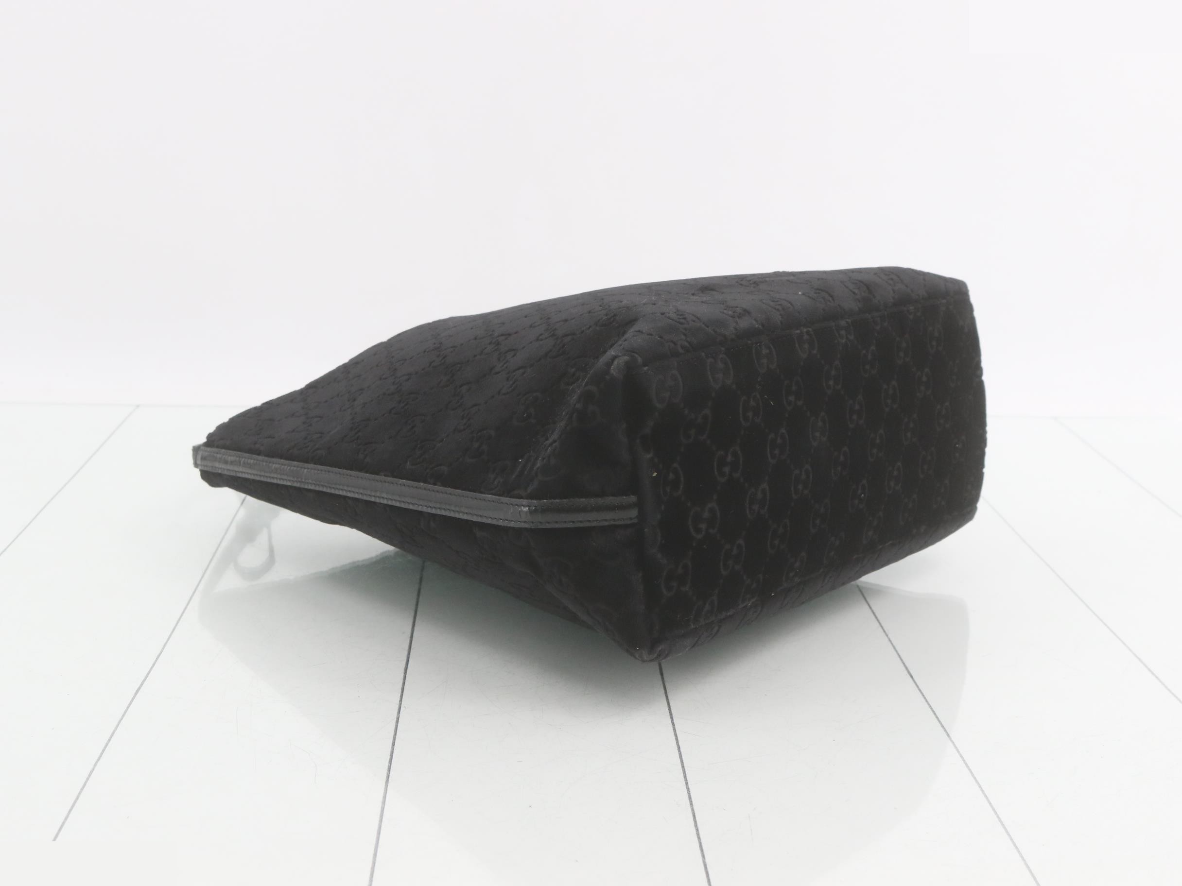 GG Suede One-Shoulder Bag, Black — view 5