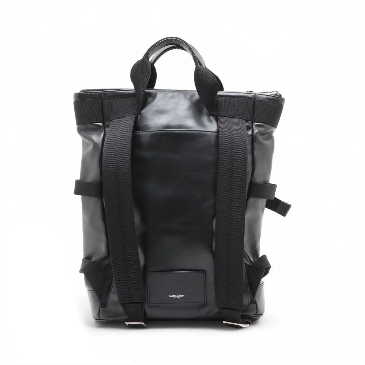 Livington Leather Backpack/Rucksack, Black, 484172 — view 2