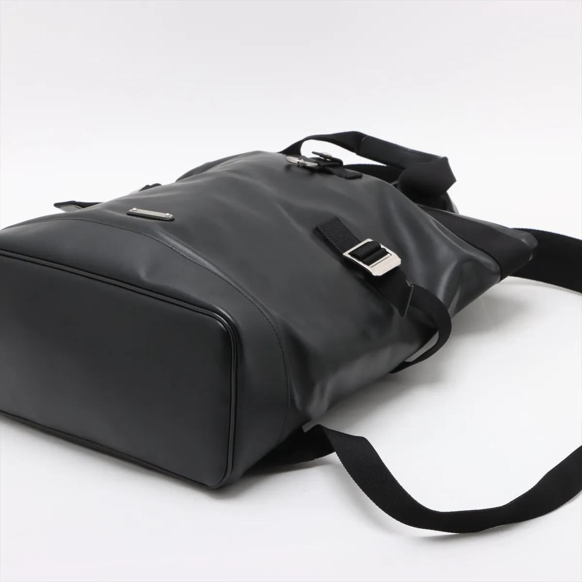 Livington Leather Backpack/Rucksack, Black, 484172 — view 3