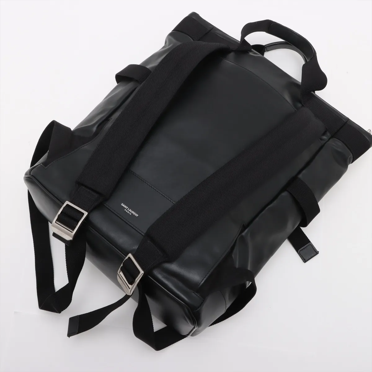 Livington Leather Backpack/Rucksack, Black, 484172 — view 5