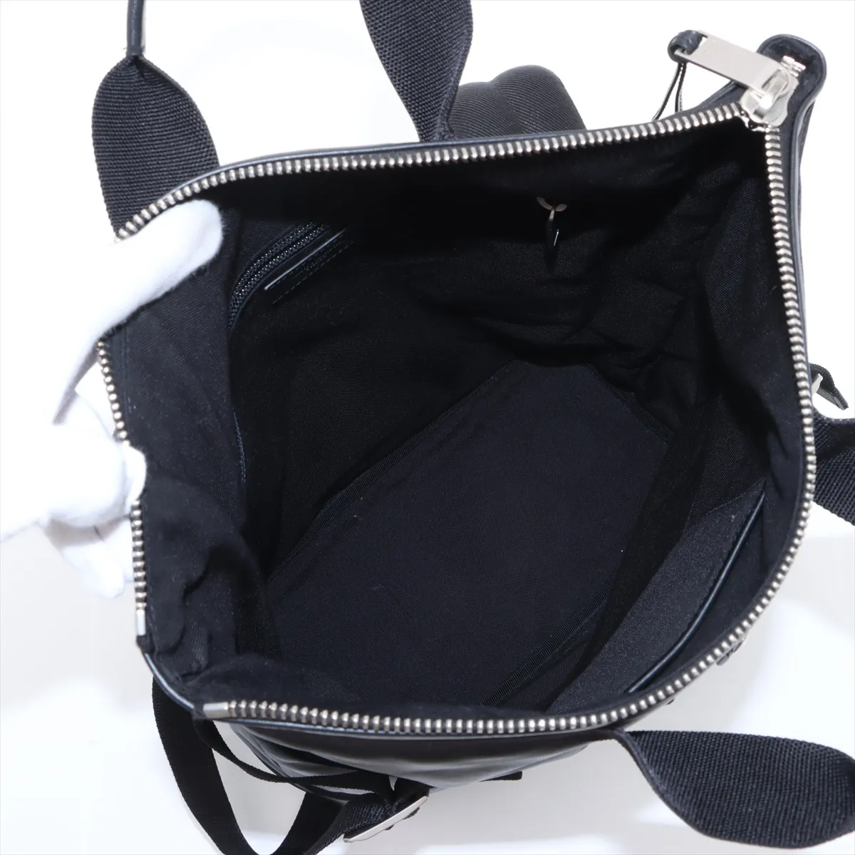 Livington Leather Backpack/Rucksack, Black, 484172 — view 7